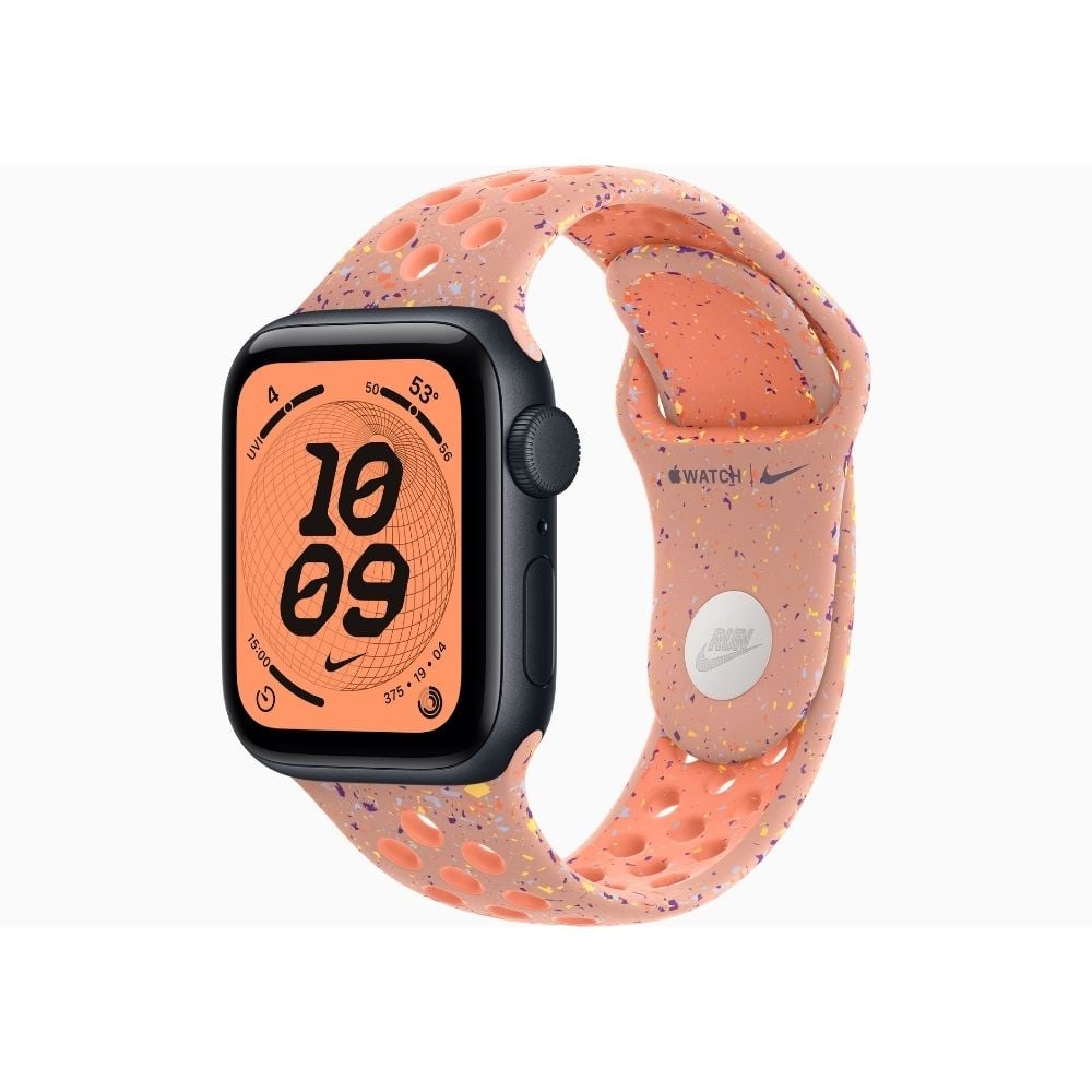 APPLE WATCH SE 3 40MM GPS MIDNIGHT NIKE SPORT BAND S/M - ALPENGLOW PINK - 1