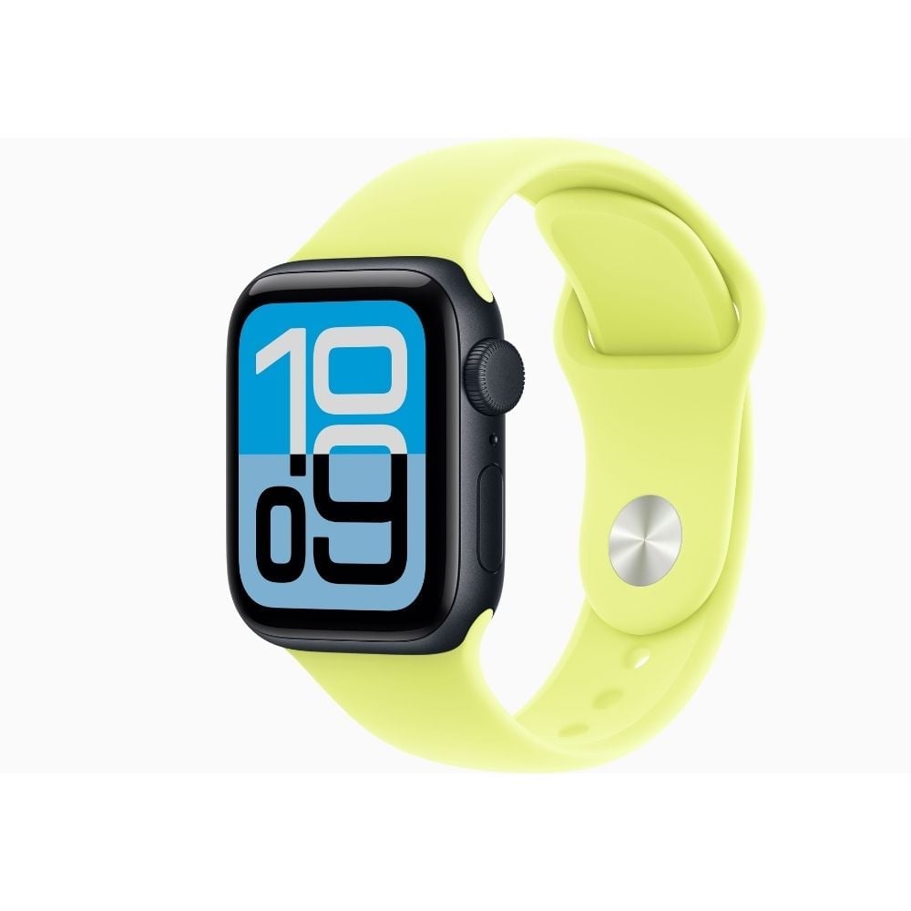 APPLE WATCH SE 3 44MM GPS MIDNIGHT SPORT BAND M/L - NEON YELLOW - 3
