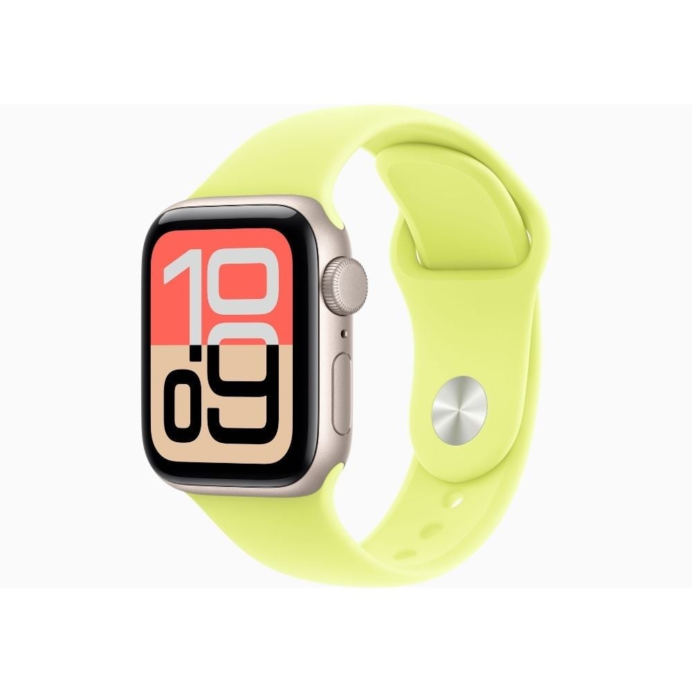 APPLE WATCH SE 3 44MM GPS+CEL STARLIGHT SPORT BAND M/L - NEON YELLOW - 1