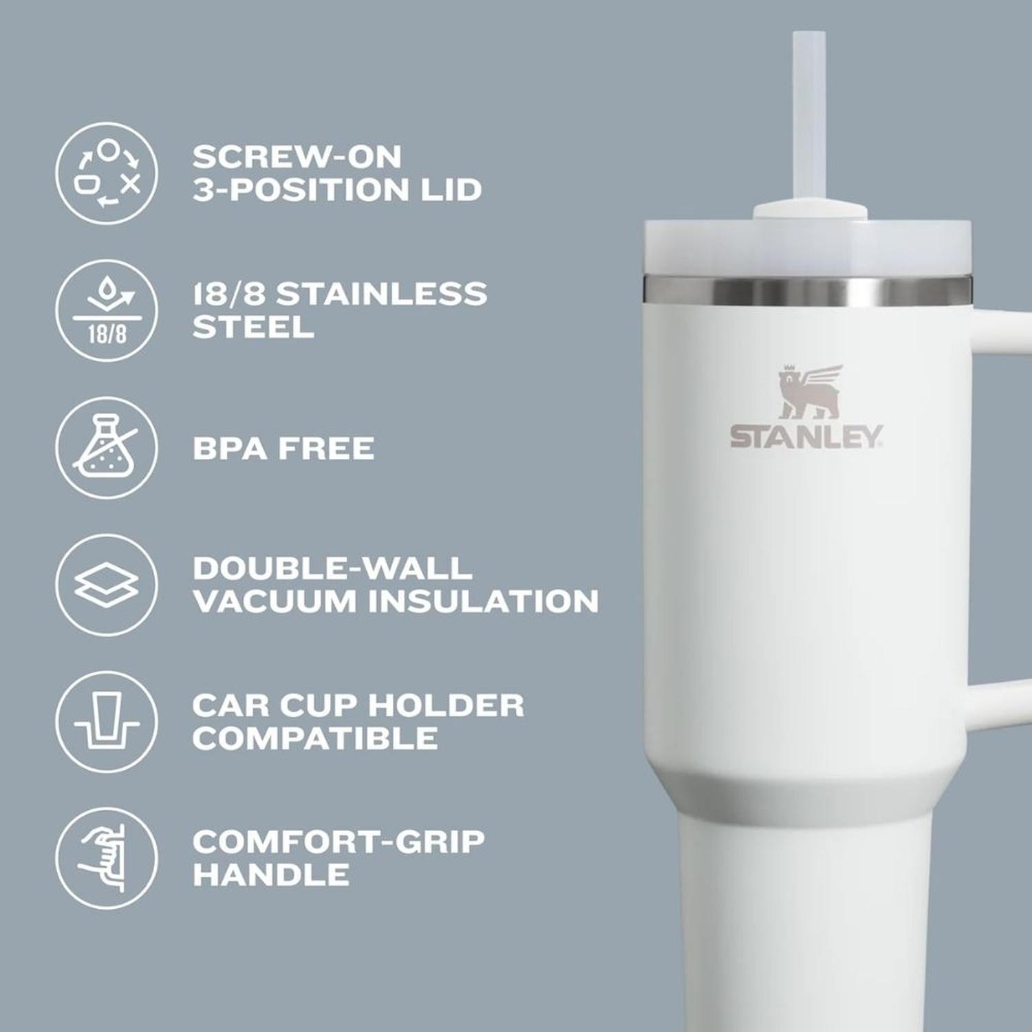 VASO TUMBLER STANLEY QUENCHER H2.0 30 ONZAS - GRIS - 6