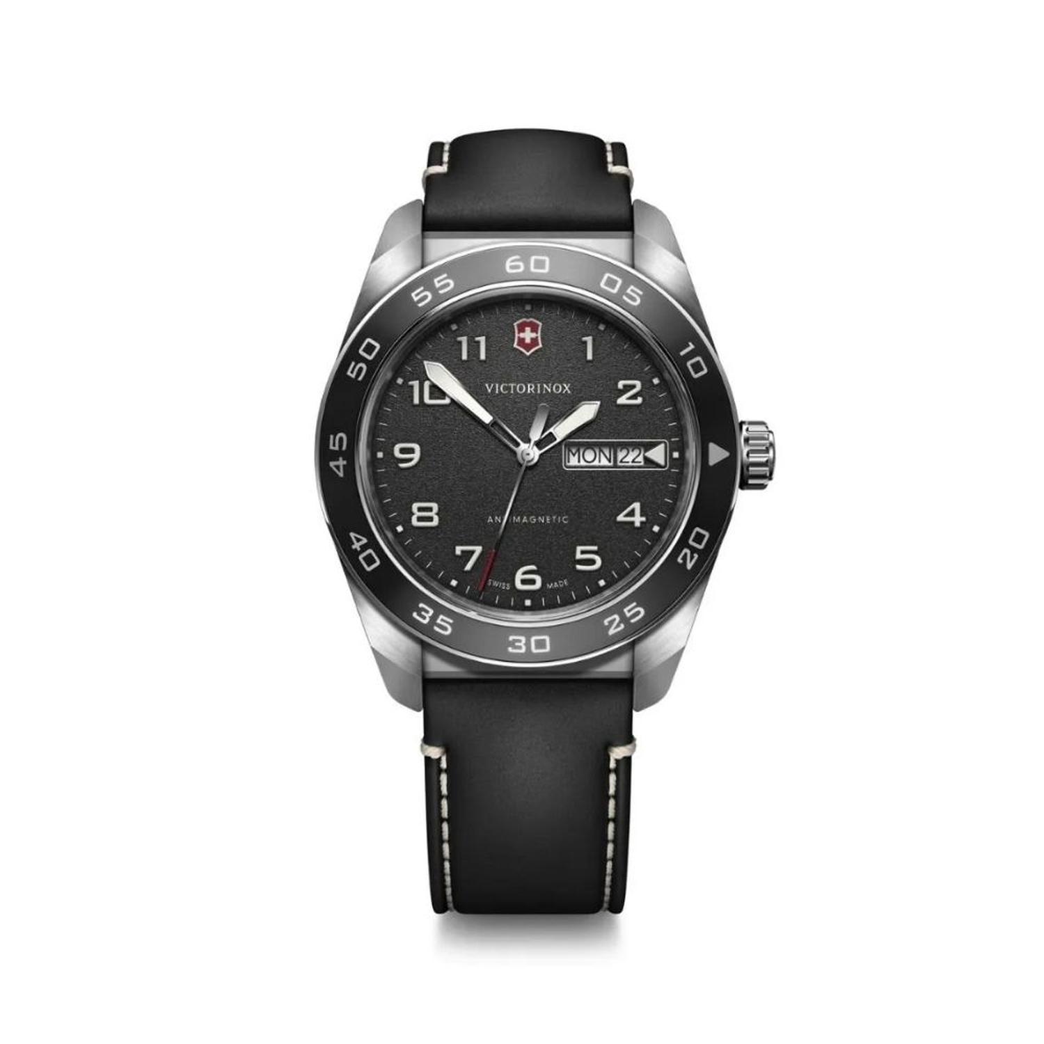 RELOJ CORREA DE CUERO VICTORINOX SWISS ARMY QUARTZ NEGRO 242041 - 1