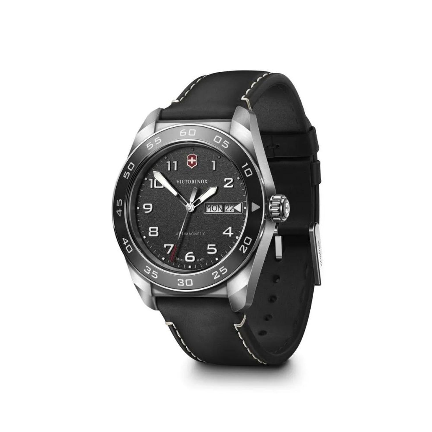 RELOJ CORREA DE CUERO VICTORINOX SWISS ARMY QUARTZ NEGRO 242041 - 2