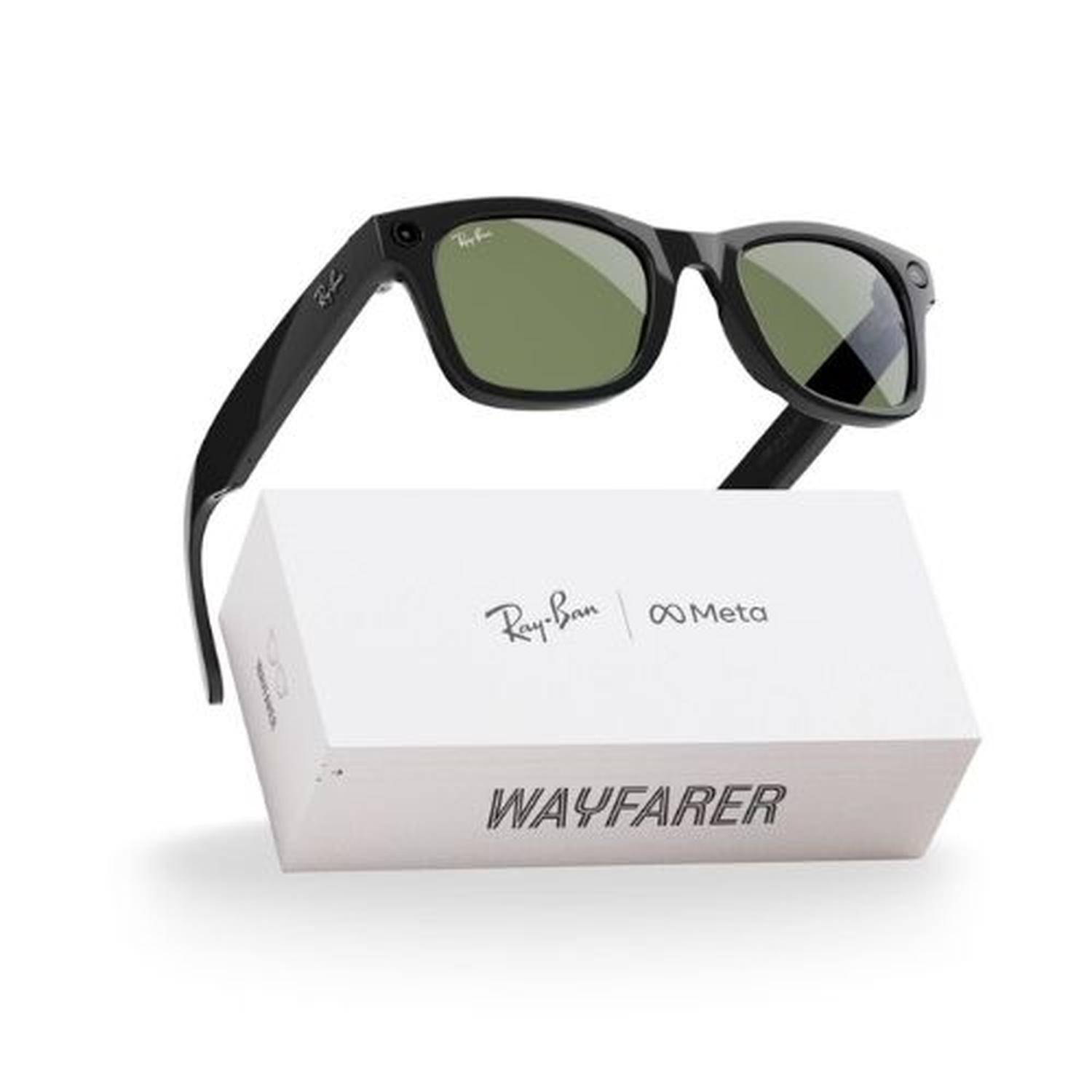 LENTES INTELIGENTES RAY-BAN META WAYFARER (GEN 1) CON META AI - NEGRO BRILLANTE LUNA VERDE - 1