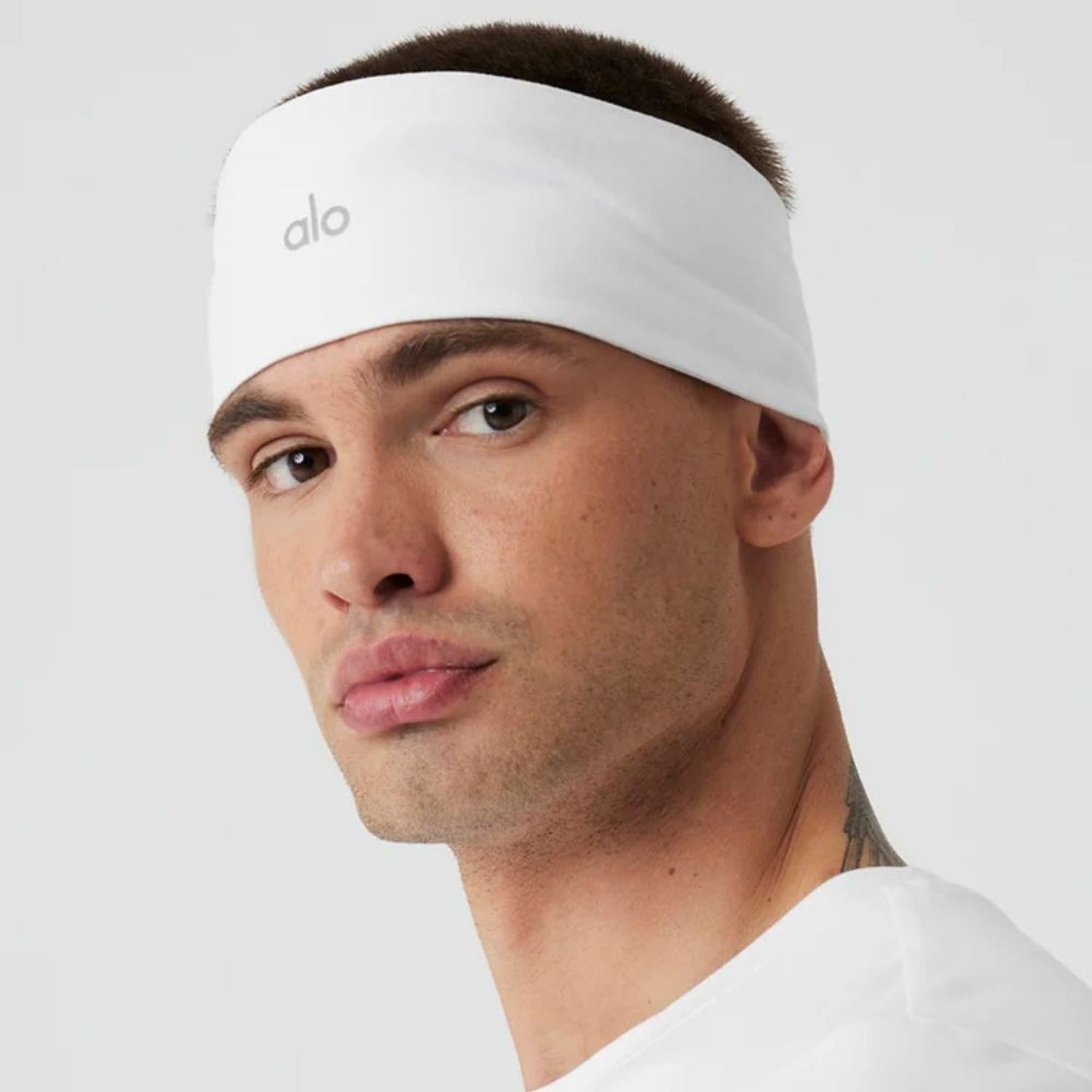 VINCHA ALO YOGA PERFORMANCE CONQUER HEADBAND - BLANCO - 3