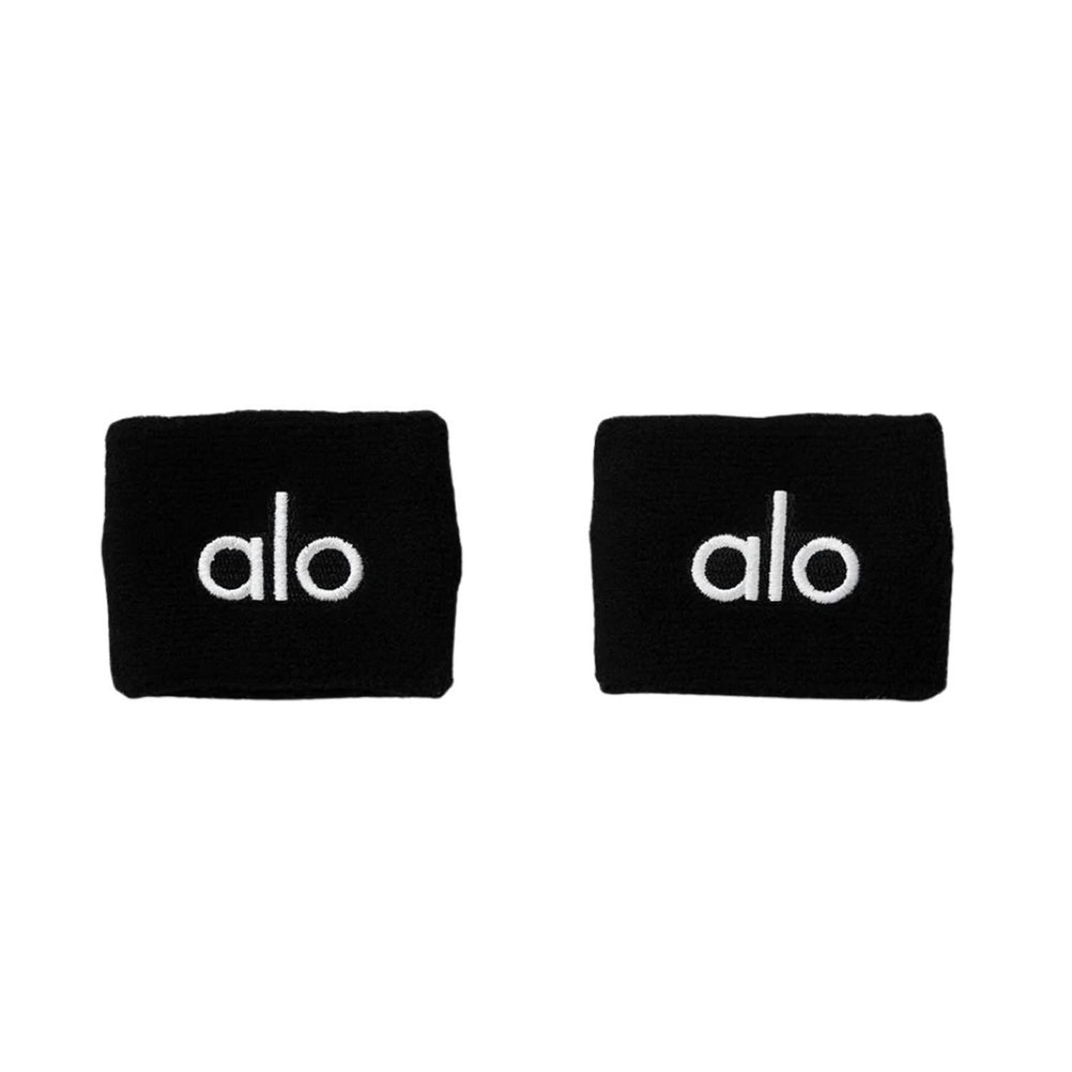 MUÑEQUERA ALO YOGA GLOW WRISTBAND 2-PACK NEGRO - 1