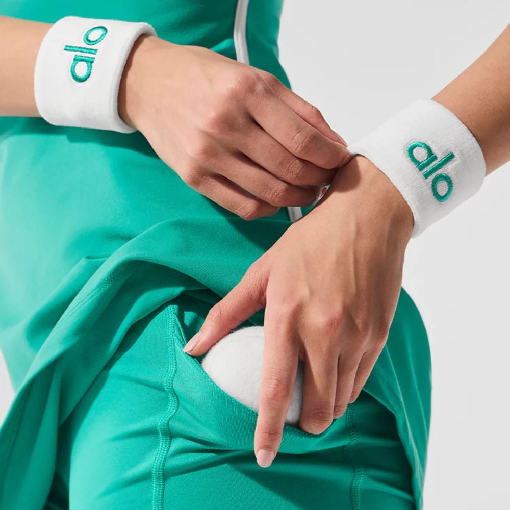 MUÑEQUERA ALO YOGA GLOW WRISTBAND 2-PACK SPRUCE GREEN - 2