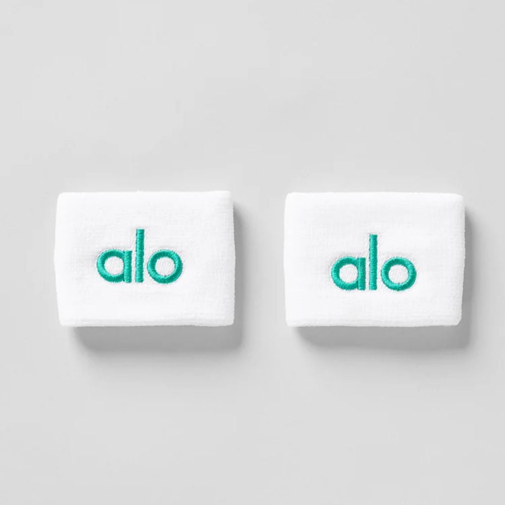 MUÑEQUERA ALO YOGA GLOW WRISTBAND 2-PACK SPRUCE GREEN - 3