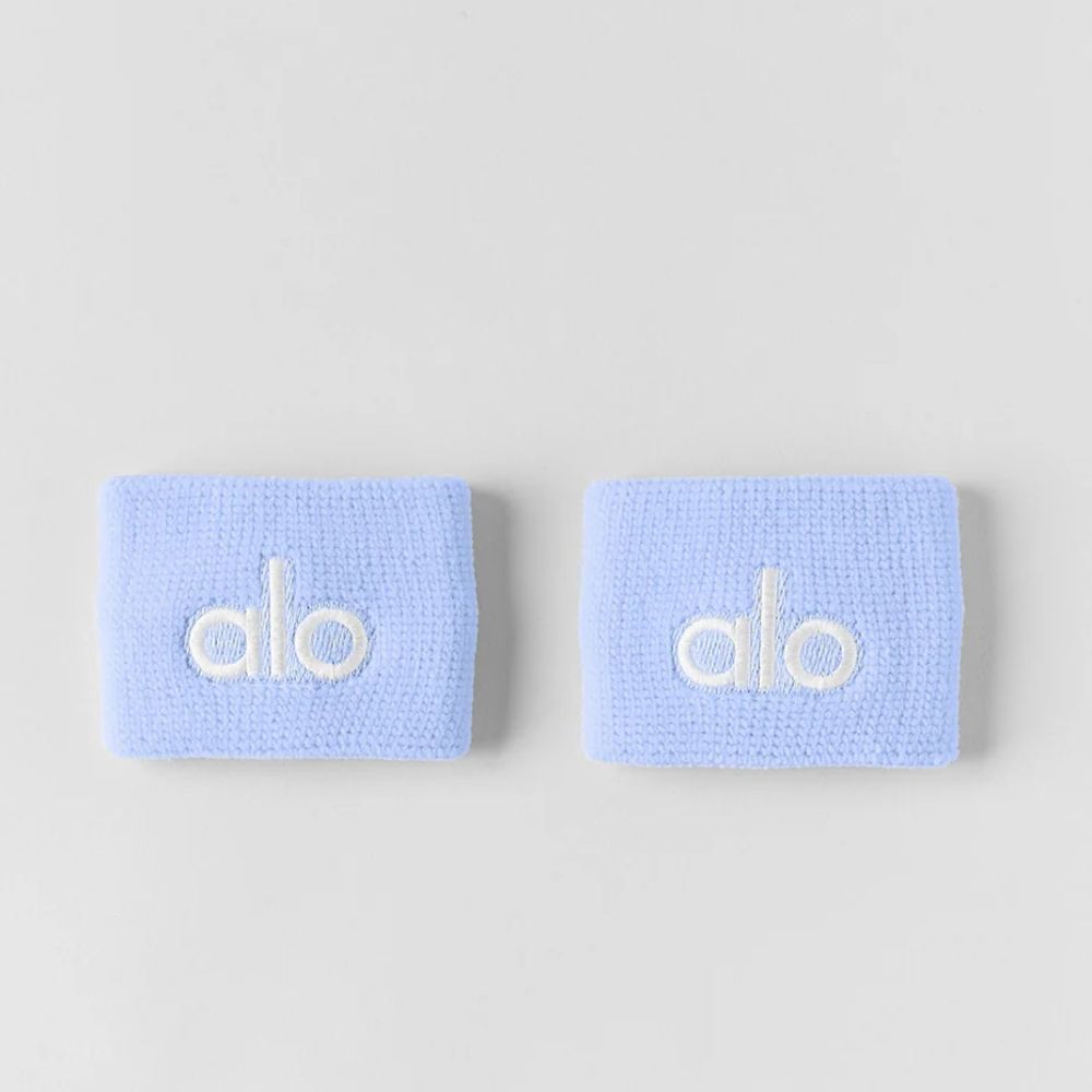 MUÑEQUERA ALO YOGA GLOW WRISTBAND 2-PACK LIGHT PROVENCE BLUE - 3