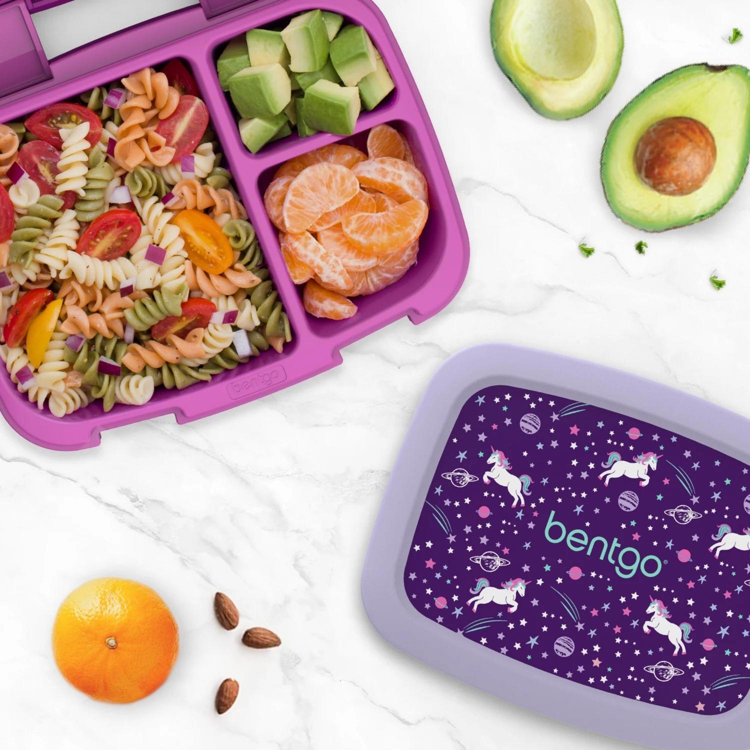 SET LONCHERA BENTGO KIDS UNICORNIO + BENTGO FRESH ADULTOS MORADO - 4