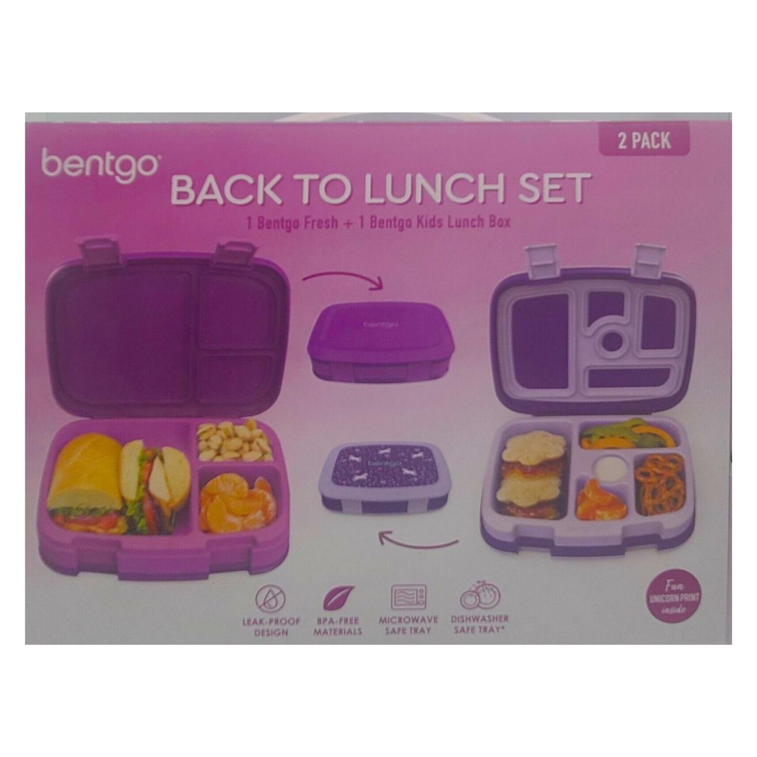 SET LONCHERA BENTGO KIDS UNICORNIO + BENTGO FRESH ADULTOS MORADO - 5