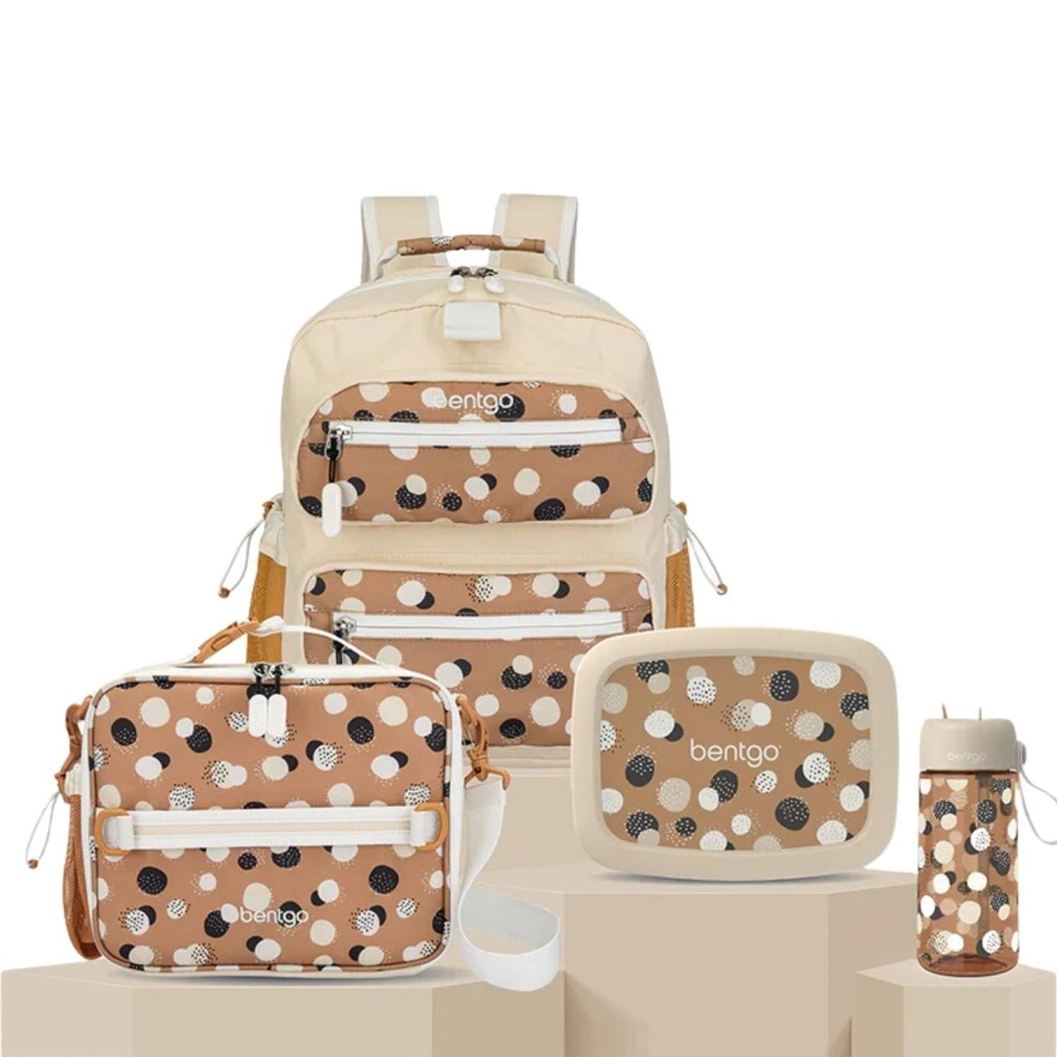 SET BENTGO MOCHILA ESCOLAR, LONCHERA, PORTA LONCHERA Y TOMATODO WHIMSY Y WONDER - DOTS - 1