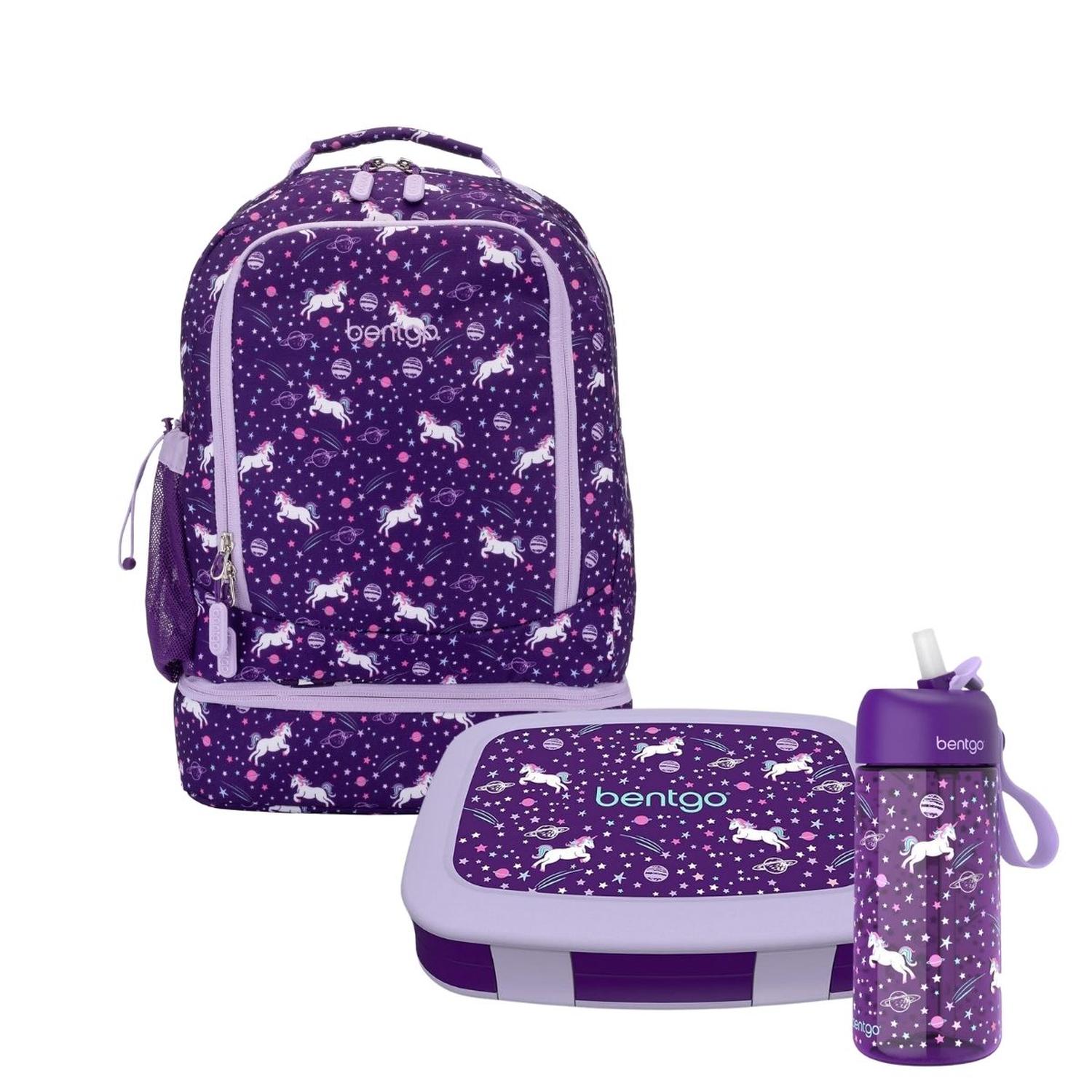 SET BENTGO MOCHILA 2 EN 1, LONCHERA Y TOMATODO - UNICORNIO - 1