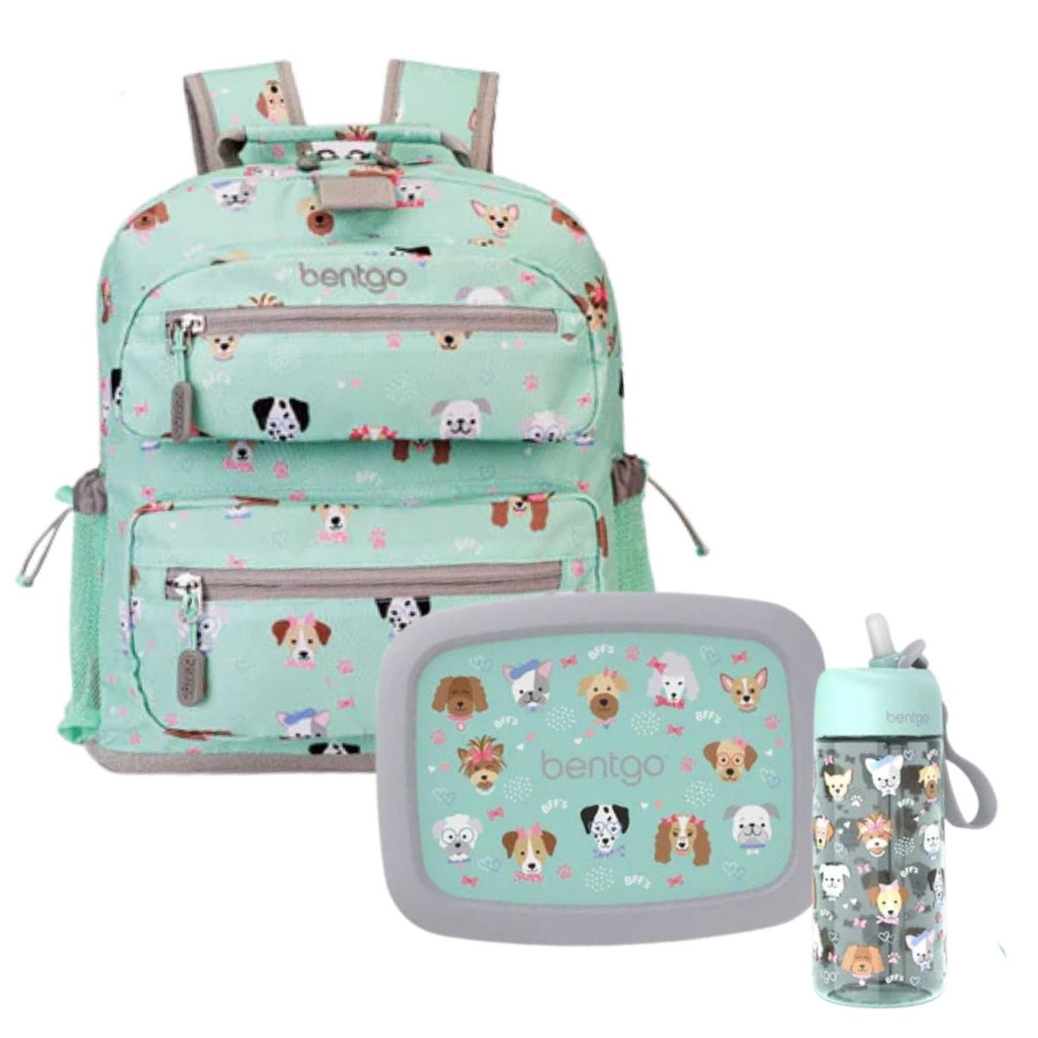 SET BENTGO MOCHILA ESCOLAR, LONCHERA Y TOMATODO - PUPPY LOVE - 1