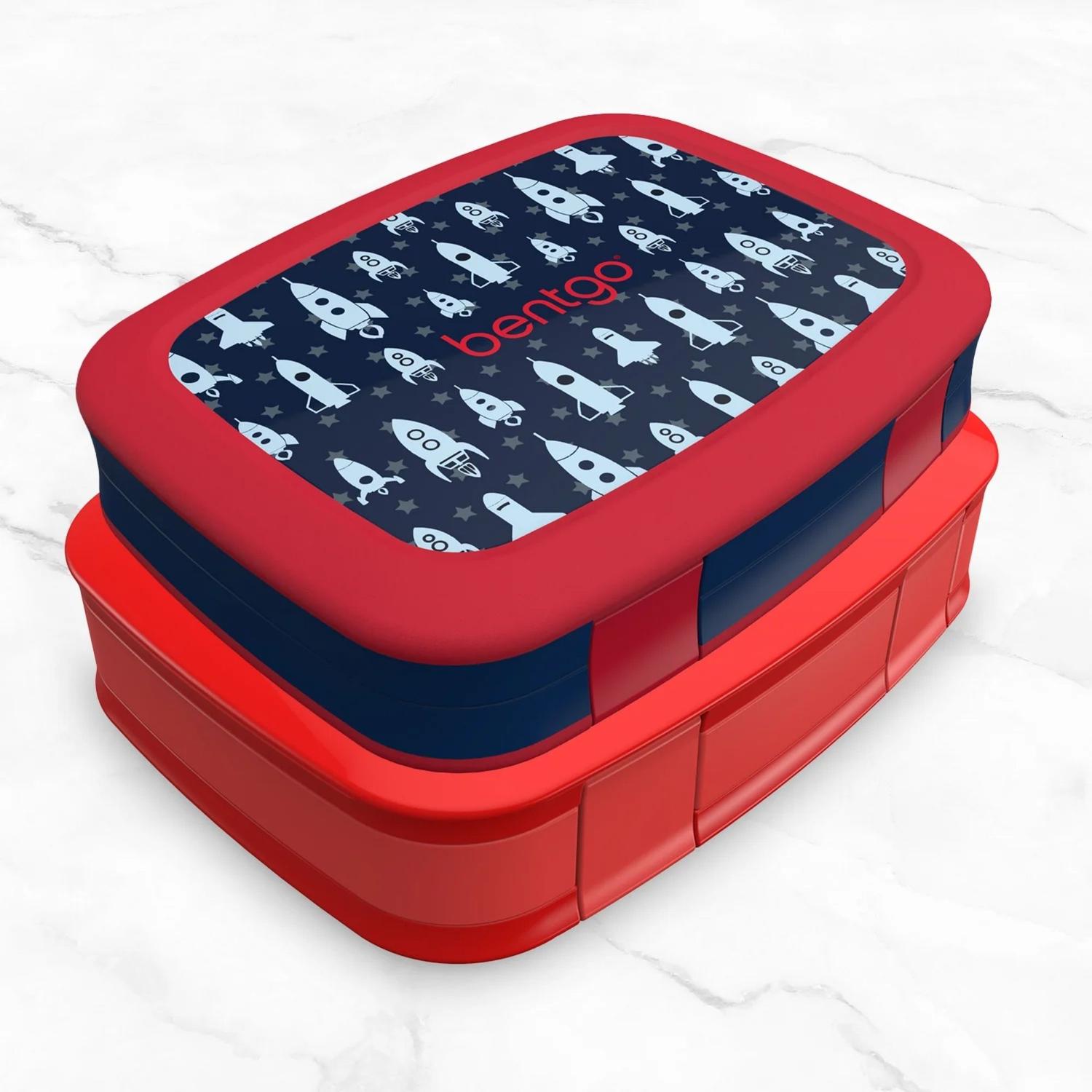 SET LONCHERA BENTGO KIDS COHETES + BENTGO FRESH ADULTOS ROJO - 3