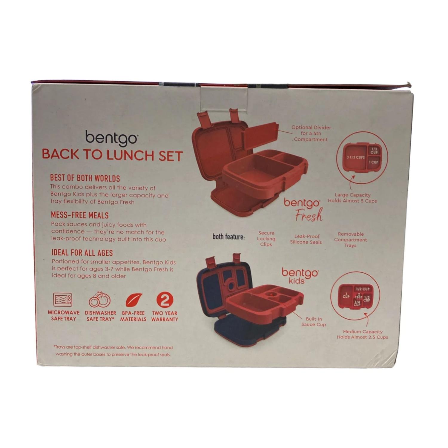 SET LONCHERA BENTGO KIDS COHETES + BENTGO FRESH ADULTOS ROJO - 6