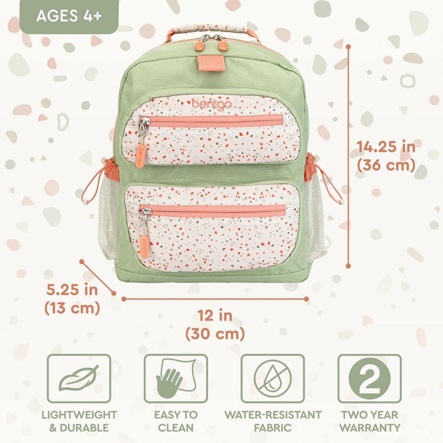 SET BENTGO MOCHILA ESCOLAR, LONCHERA Y PORTA LONCHERA WHIMSY Y WONDER - GEO SPECKLE - 2