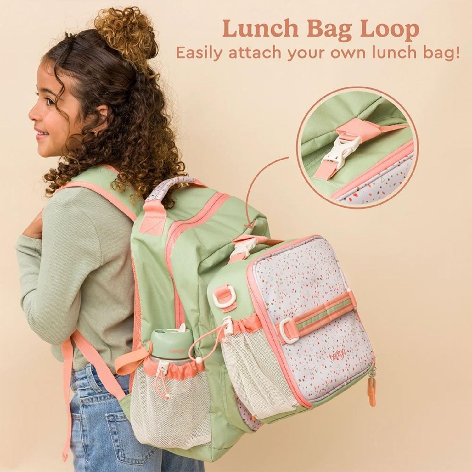 SET BENTGO MOCHILA ESCOLAR, LONCHERA Y PORTA LONCHERA WHIMSY Y WONDER - GEO SPECKLE - 3