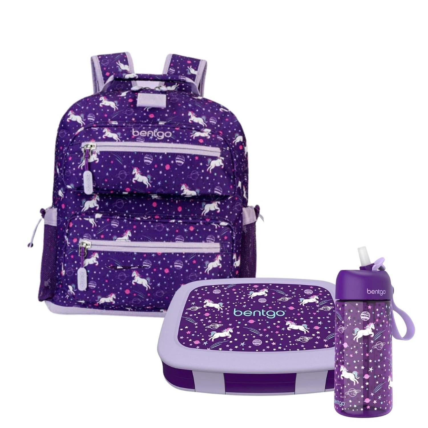 SET BENTGO MOCHILA ESCOLAR, LONCHERA Y TOMATODO - UNICORNIO - 1