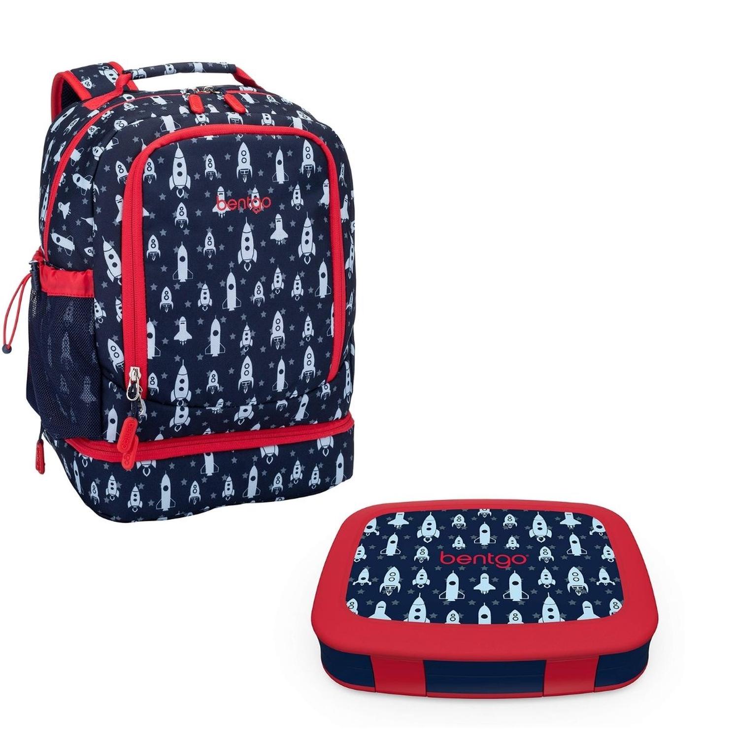 SET MOCHILA 2 EN 1 Y LONCHERA BENTGO KIDS - COHETES - 1