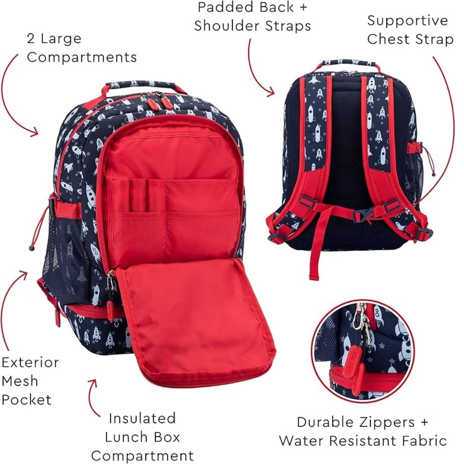 SET MOCHILA 2 EN 1 Y LONCHERA BENTGO KIDS - COHETES - 2