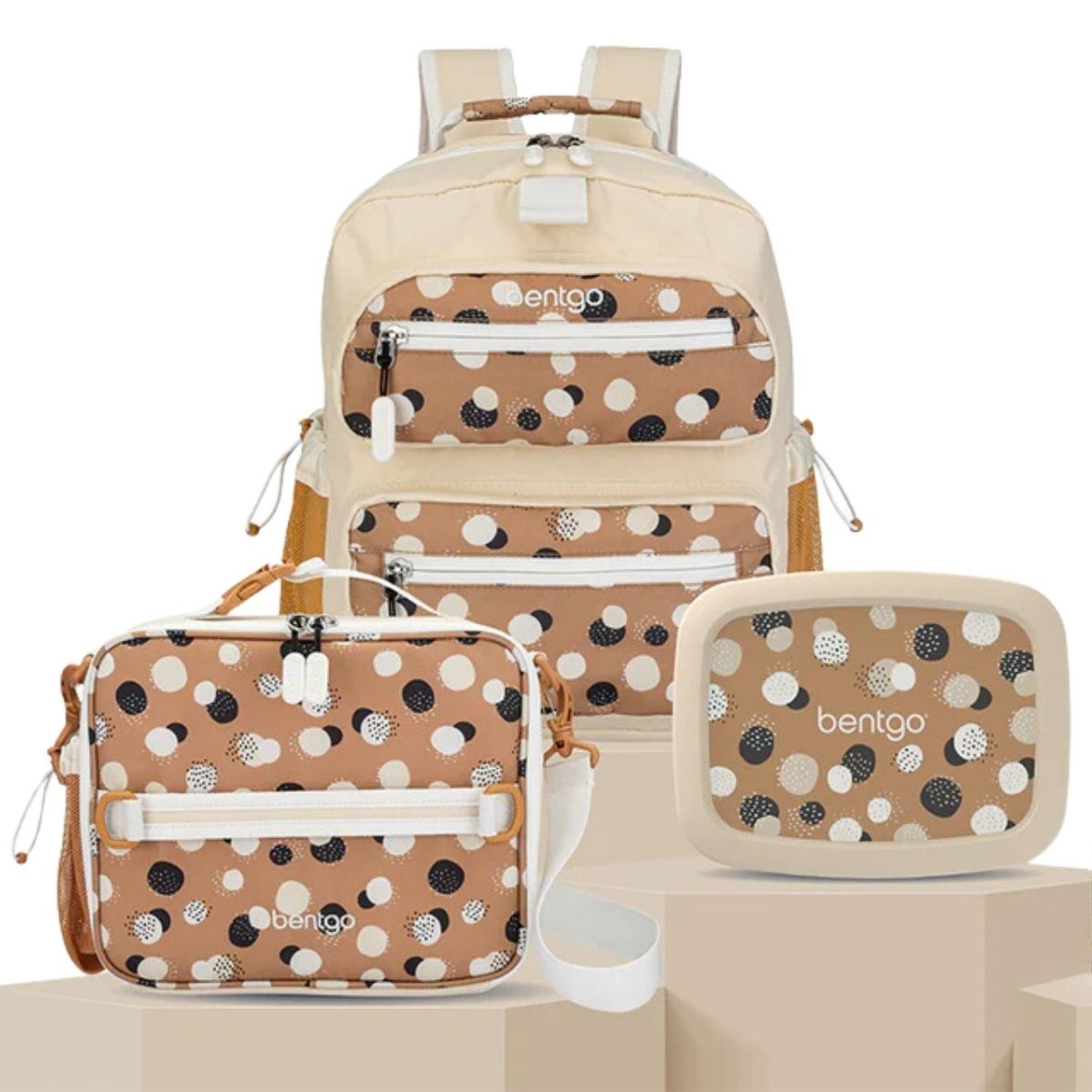 SET BENTGO MOCHILA ESCOLAR, LONCHERA Y PORTA LONCHERA WHIMSY Y WONDER - DOTS - 1