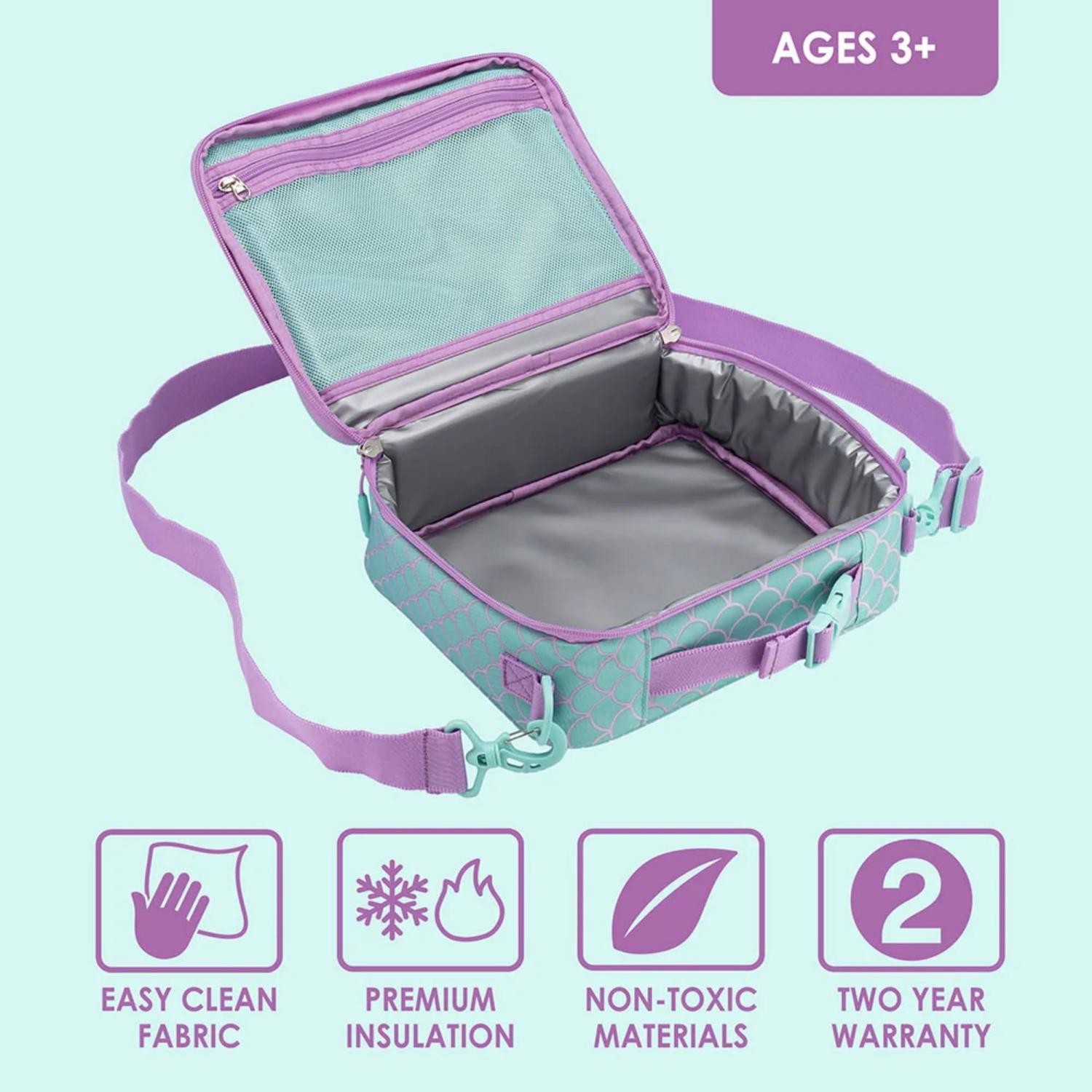 SET LONCHERA Y PORTA LONCHERA BENTGO KIDS - SIRENA - 3