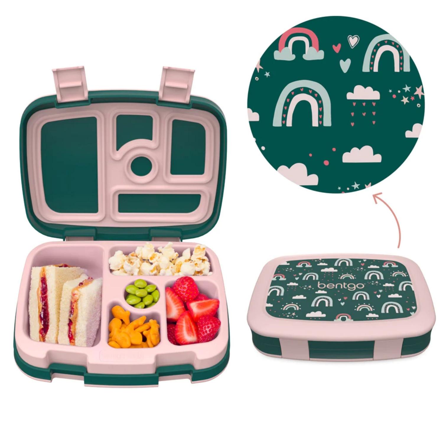 SET LONCHERA Y PORTA LONCHERA BENTGO KIDS - ARCOIRIS VERDE - 3