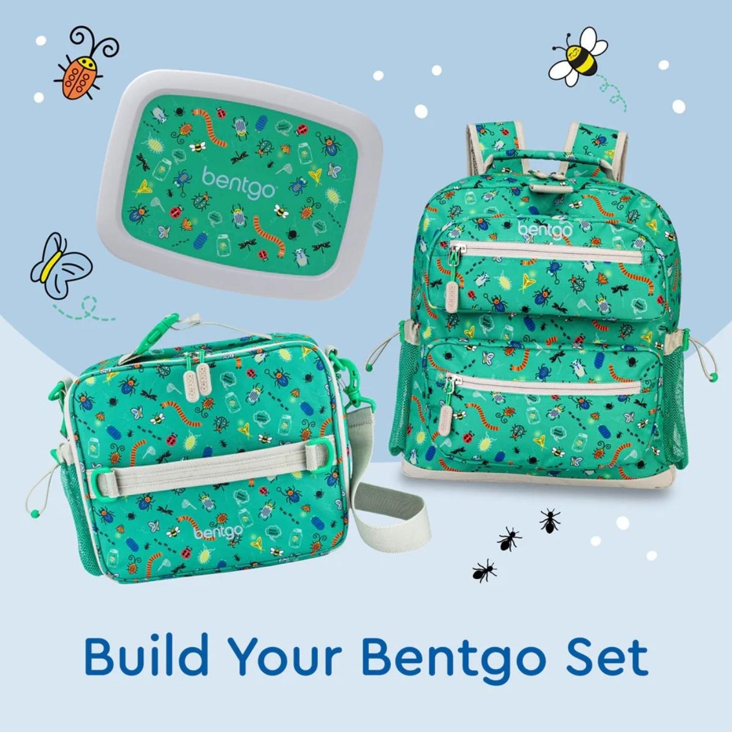 SET BENTGO MOCHILA ESCOLAR, LONCHERA Y PORTA LONCHERA - BUGS - 2