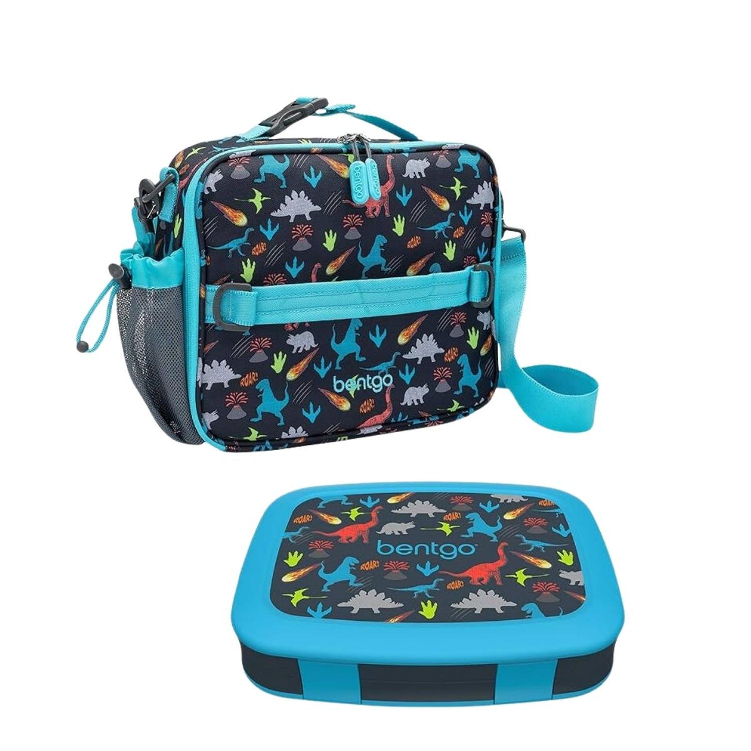 SET LONCHERA Y PORTA LONCHERA BENTGO KIDS - DINOSAURIOS - 1