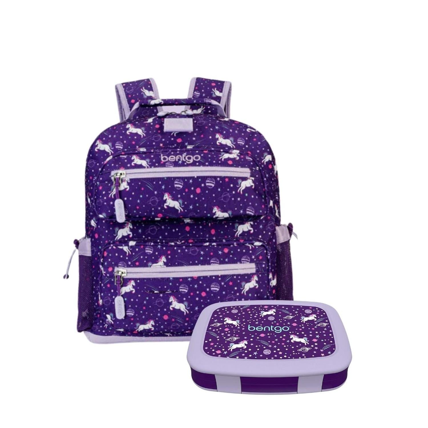 SET LONCHERA Y MOCHILA ESCOLAR BENTGO KIDS - UNICORNIO - 1