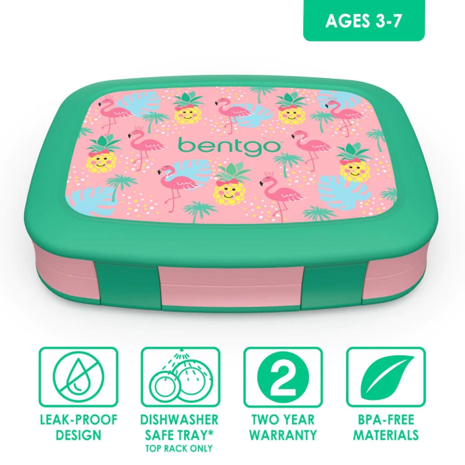 SET LONCHERA Y PORTA LONCHERA BENTGO KIDS -TROPICAL - 3