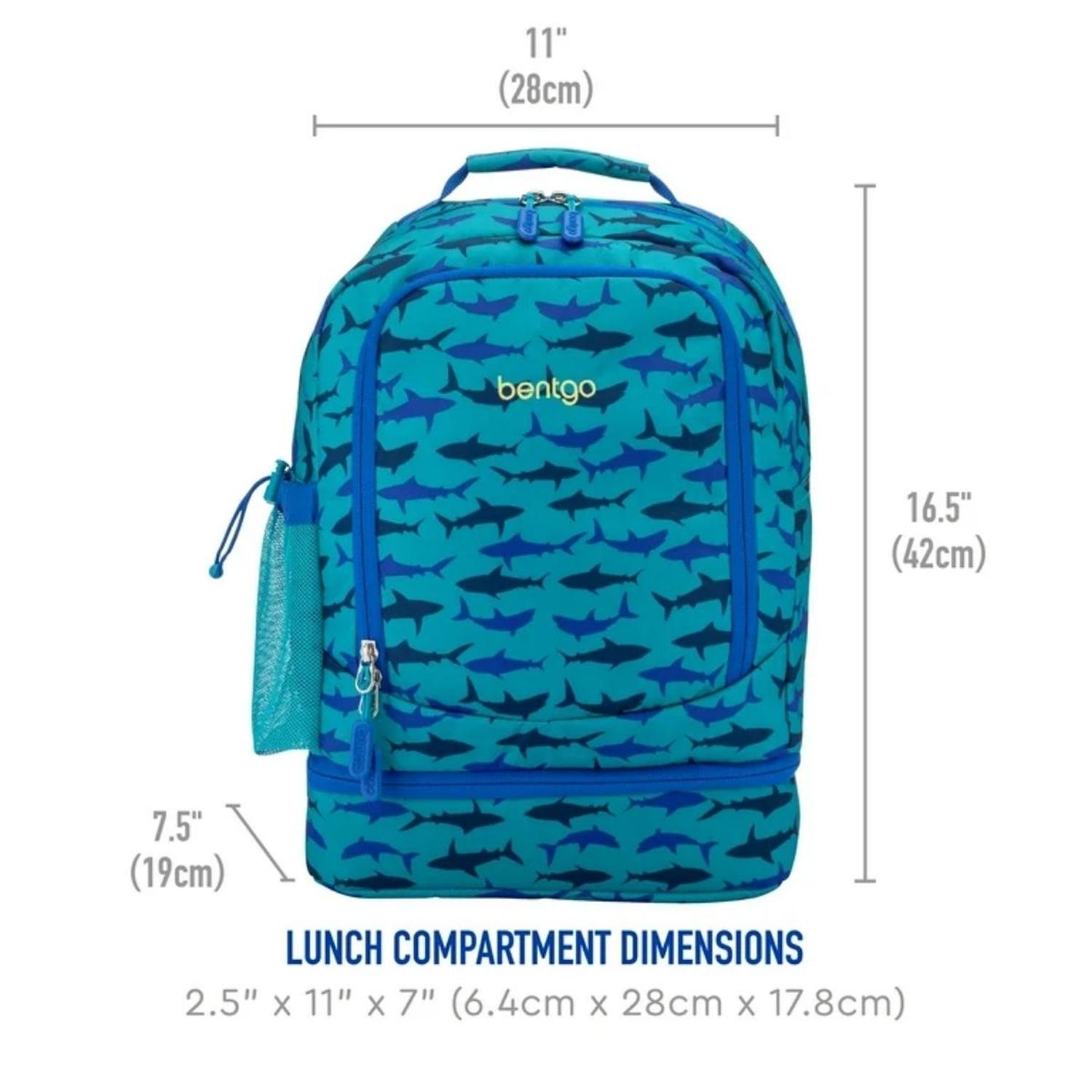 SET MOCHILA 2 EN 1 Y LONCHERA BENTGO KIDS - TIBURONES - 2