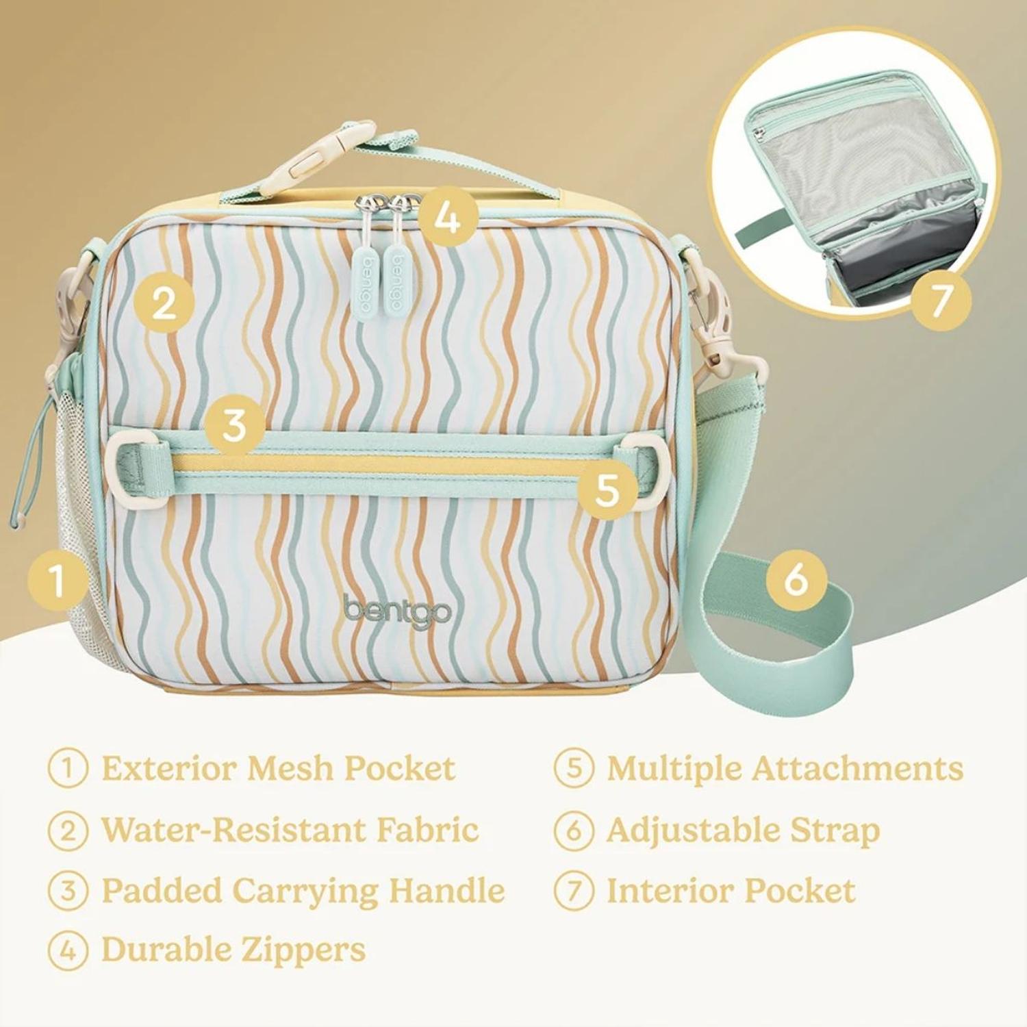 SET BENTGO MOCHILA ESCOLAR, LONCHERA Y PORTA LONCHERA WHIMSY Y WONDER - WAVY - 7