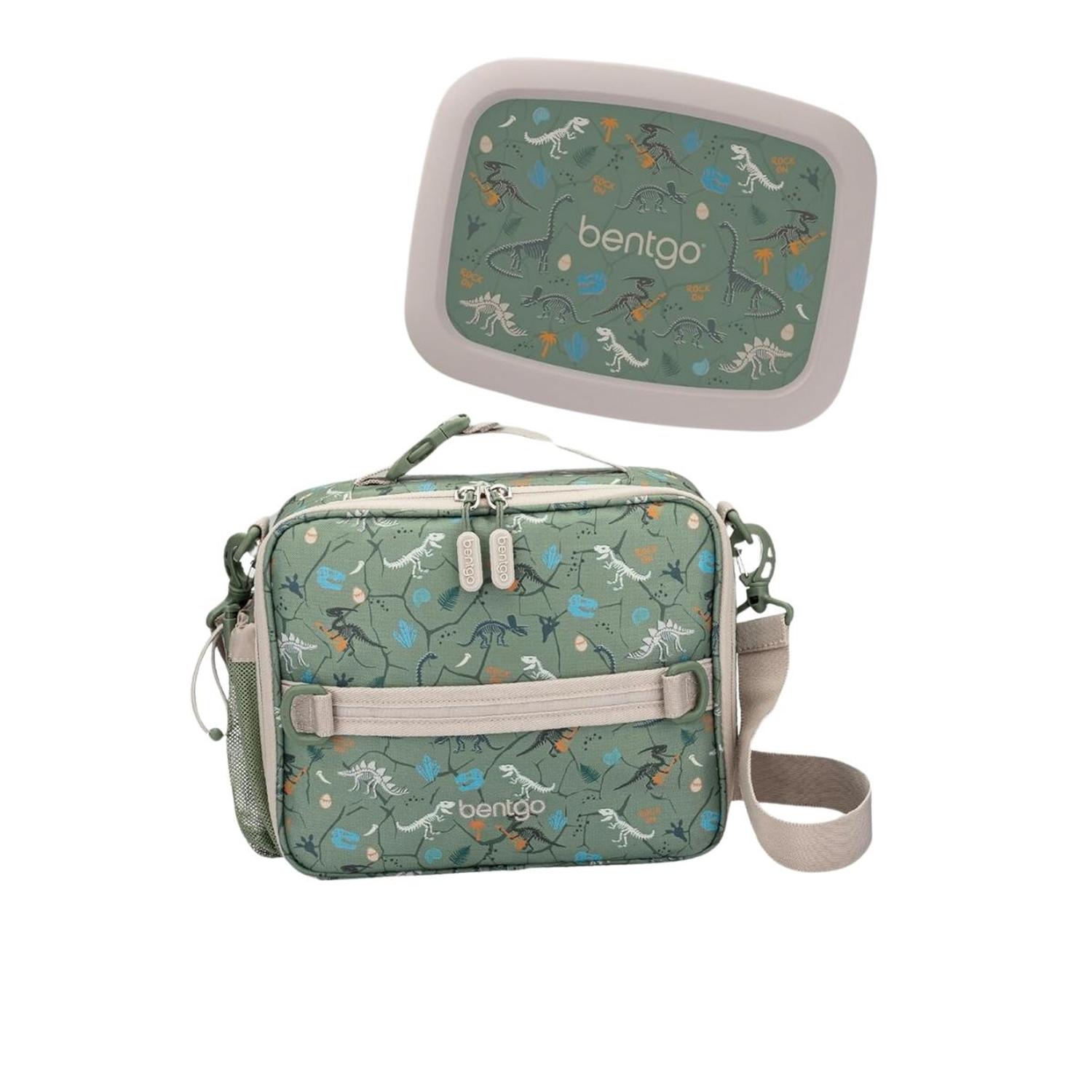SET LONCHERA Y PORTA LONCHERA BENTGO KIDS - FOSILES DE DINO - 1