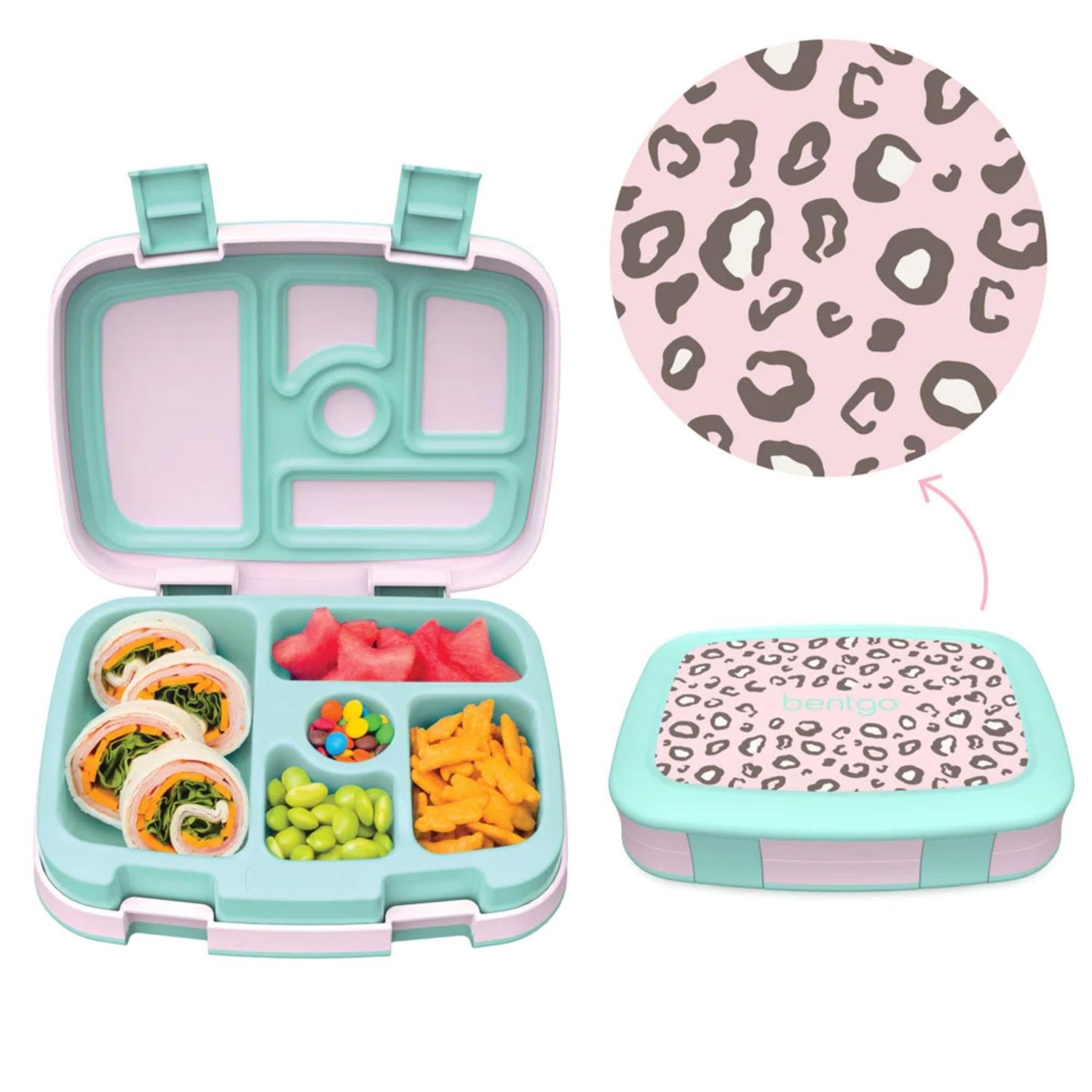 SET LONCHERA LEOPARDO Y PORTA LONCHERA BENTGO ROSA GLITTER - 2