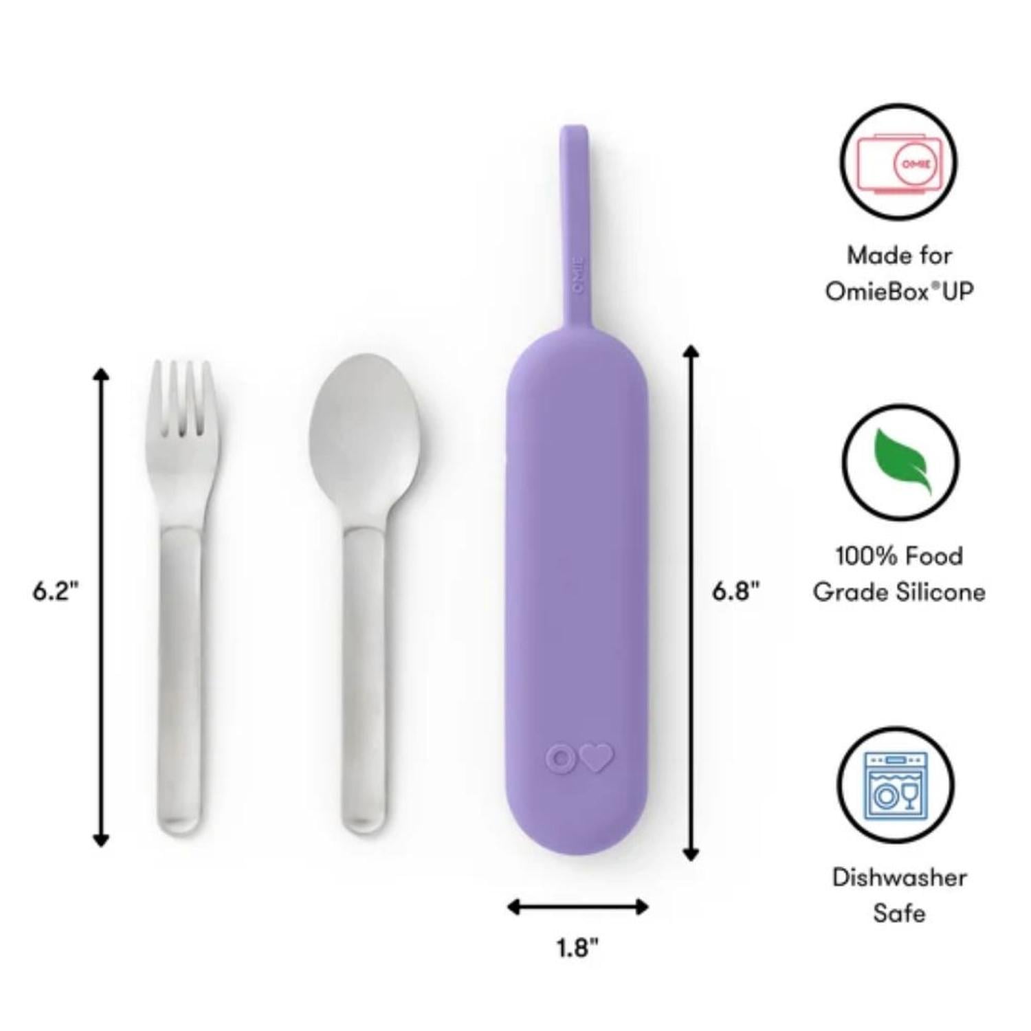 SET DE CUBIERTOS ACERO INOXIDABLE OMIE UP POD Y UTENSIL - VIOLET - 2