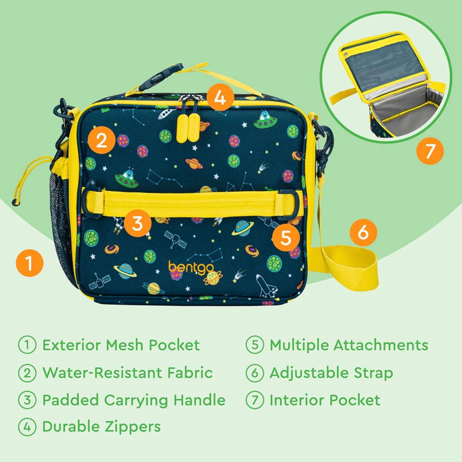 SET LONCHERA Y PORTA LONCHERA BENTGO KIDS - SPACE - 8