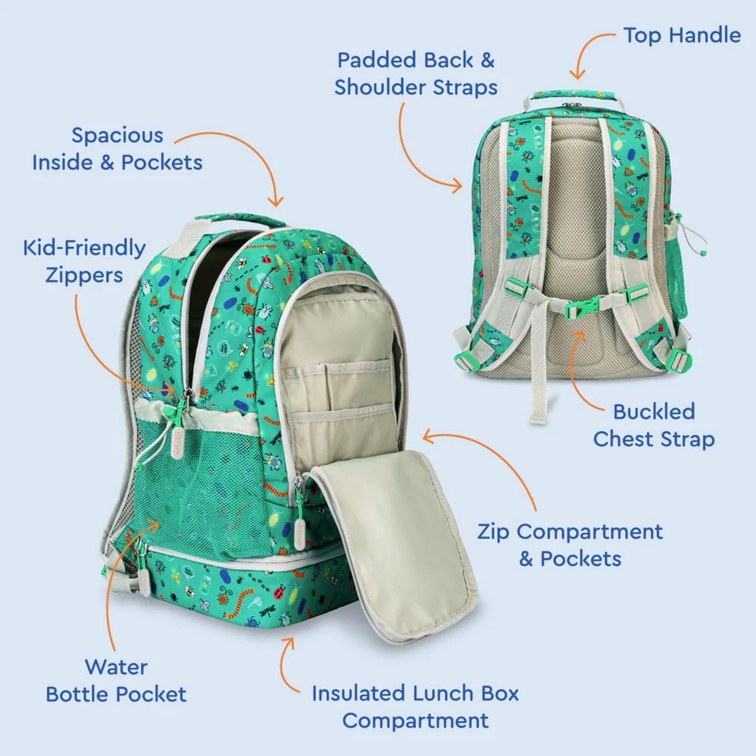 SET MOCHILA 2 EN 1 Y LONCHERA BENTGO KIDS - BUGS - 4