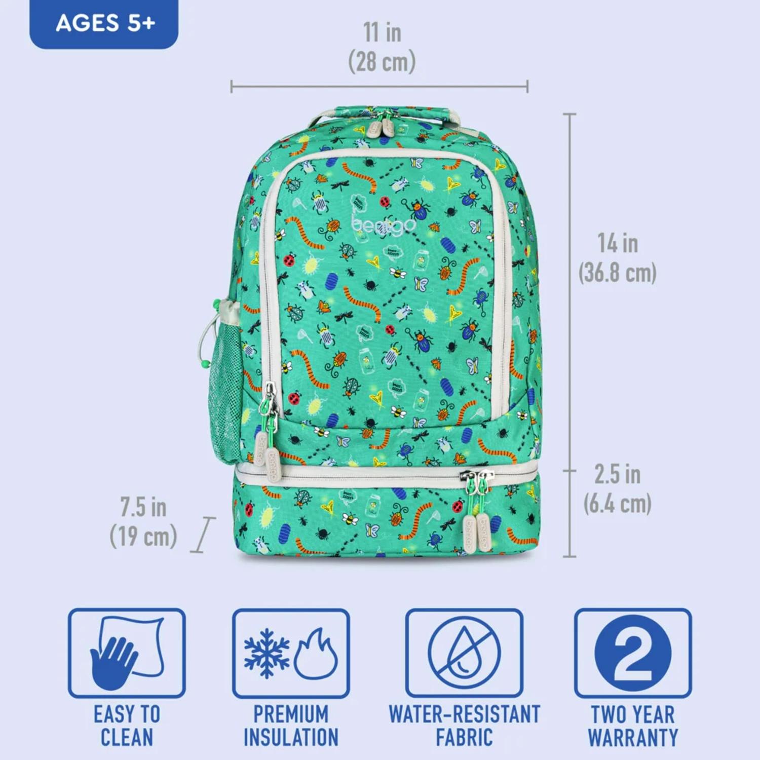 SET MOCHILA 2 EN 1 Y LONCHERA BENTGO KIDS - BUGS - 5