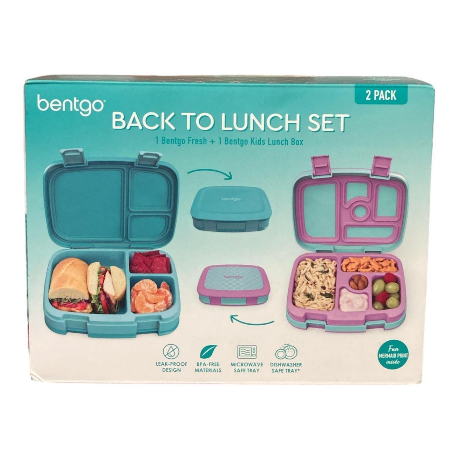 SET LONCHERA BENTGO KIDS SIRENITA + BENTGO FRESH ADULTOS TURQUESA - 2