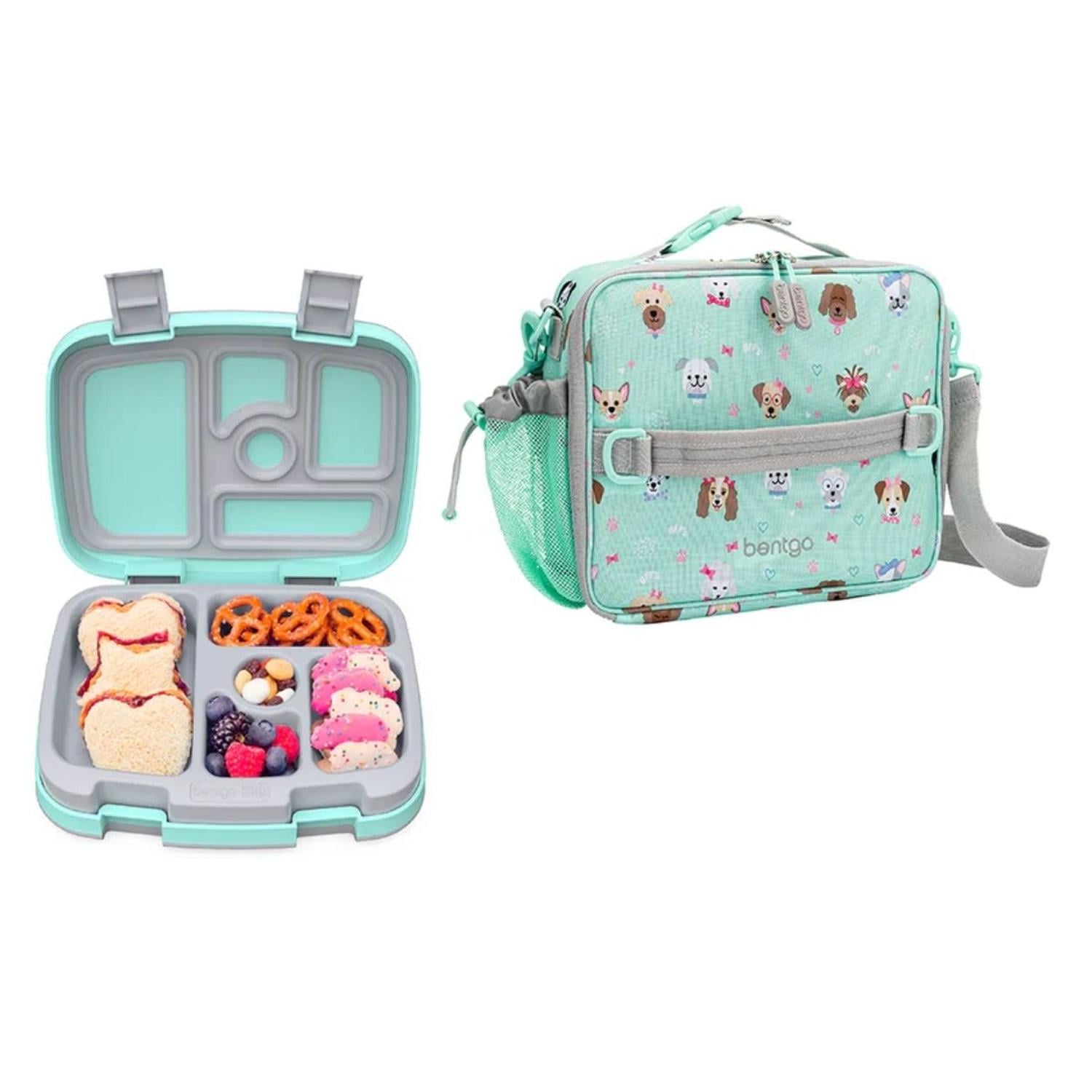 SET LONCHERA Y PORTA LONCHERA BENTGO KIDS - PUPPY LOVE - 1