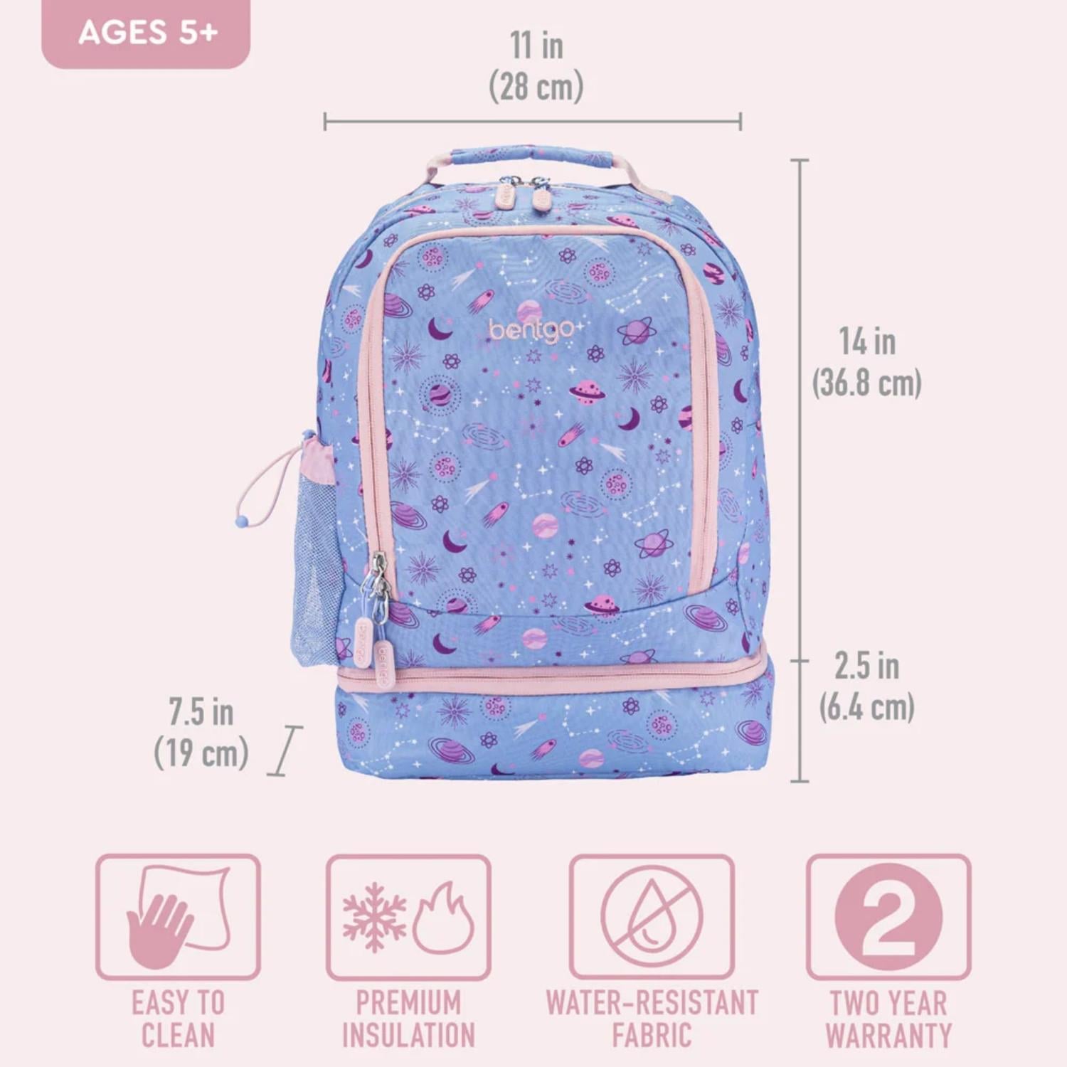 SET MOCHILA 2 EN 1 Y LONCHERA BENTGO KIDS - LAVANDER GALAXY - 2