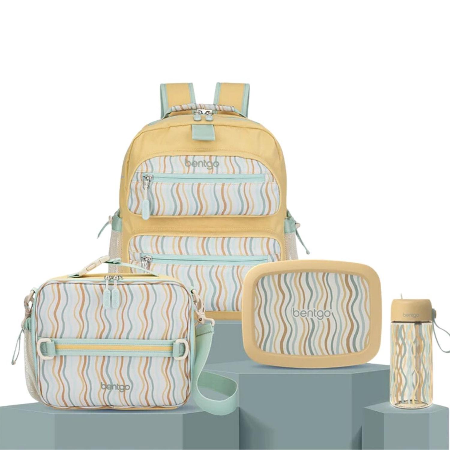 SET BENTGO MOCHILA ESCOLAR, LONCHERA, PORTA LONCHERA Y TOMATODO WHIMSY Y WONDER - WAVY - 1