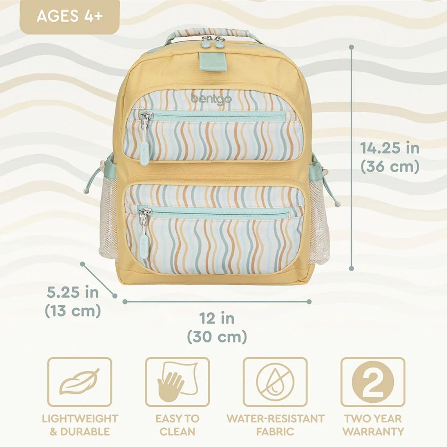 SET BENTGO MOCHILA ESCOLAR, LONCHERA, PORTA LONCHERA Y TOMATODO WHIMSY Y WONDER - WAVY - 2
