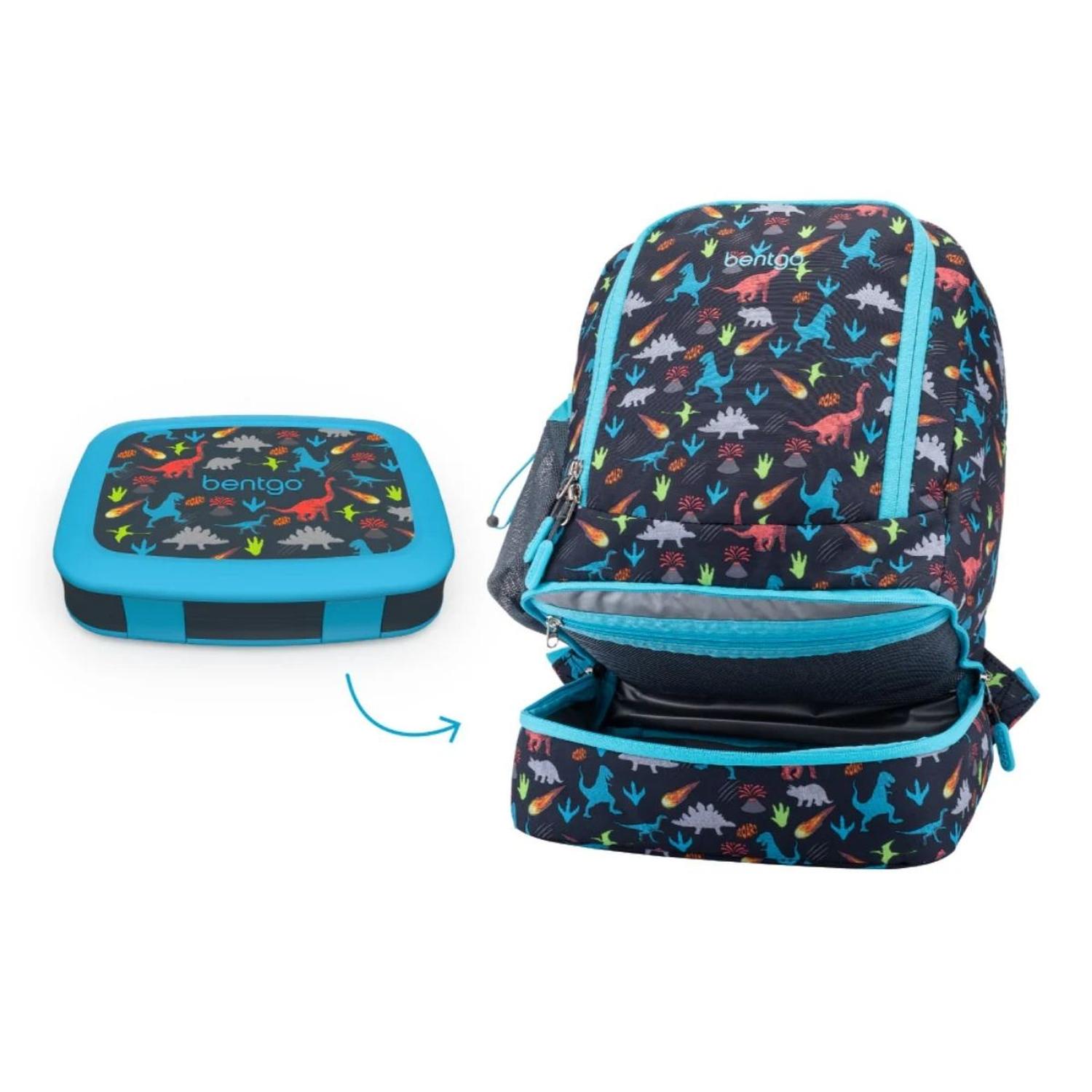 SET MOCHILA 2 EN 1 Y LONCHERA BENTGO KIDS - DINOSAURIO - 2