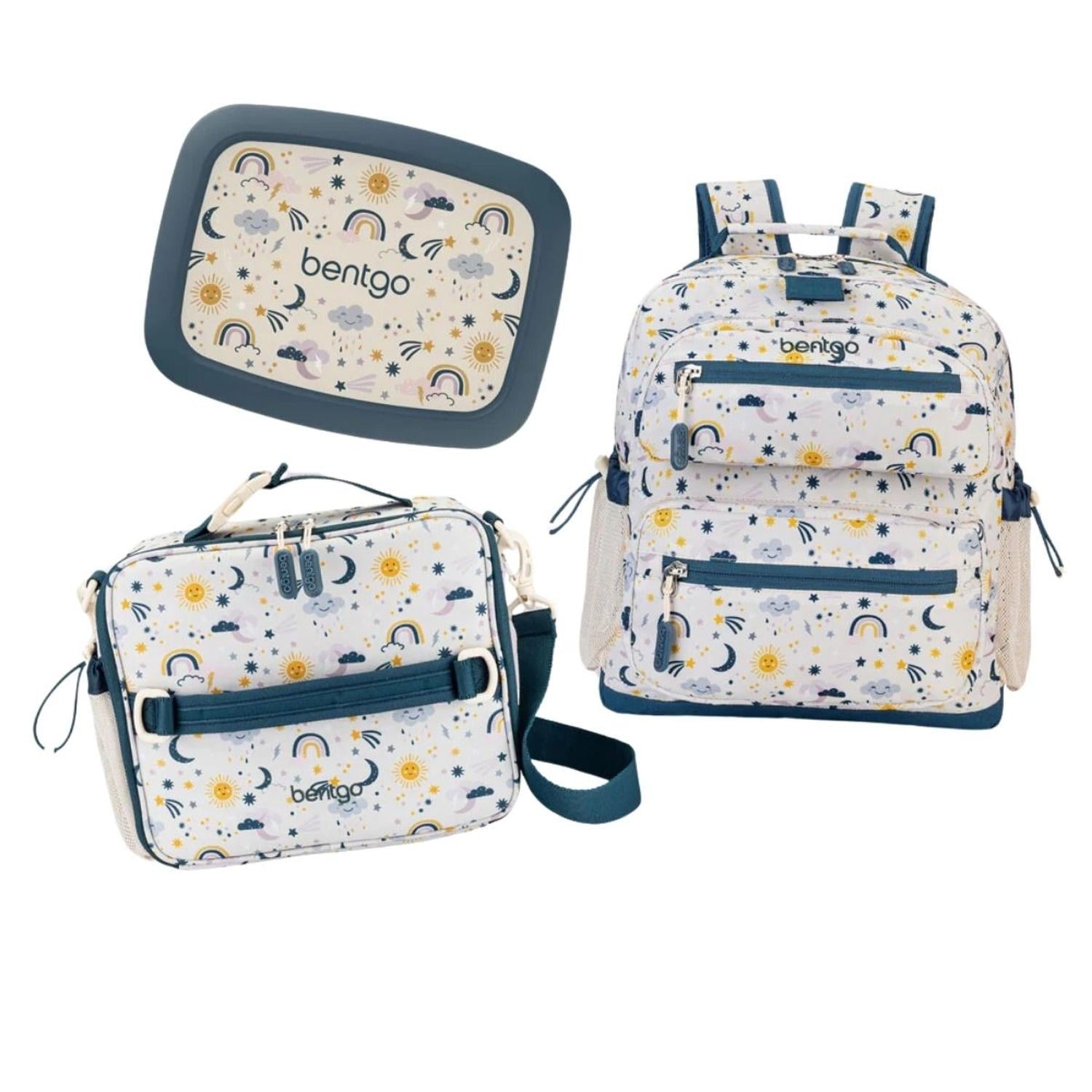 SET BENTGO MOCHILA ESCOLAR, LONCHERA Y PORTA LONCHERA - FRIENDLY SKY - 1