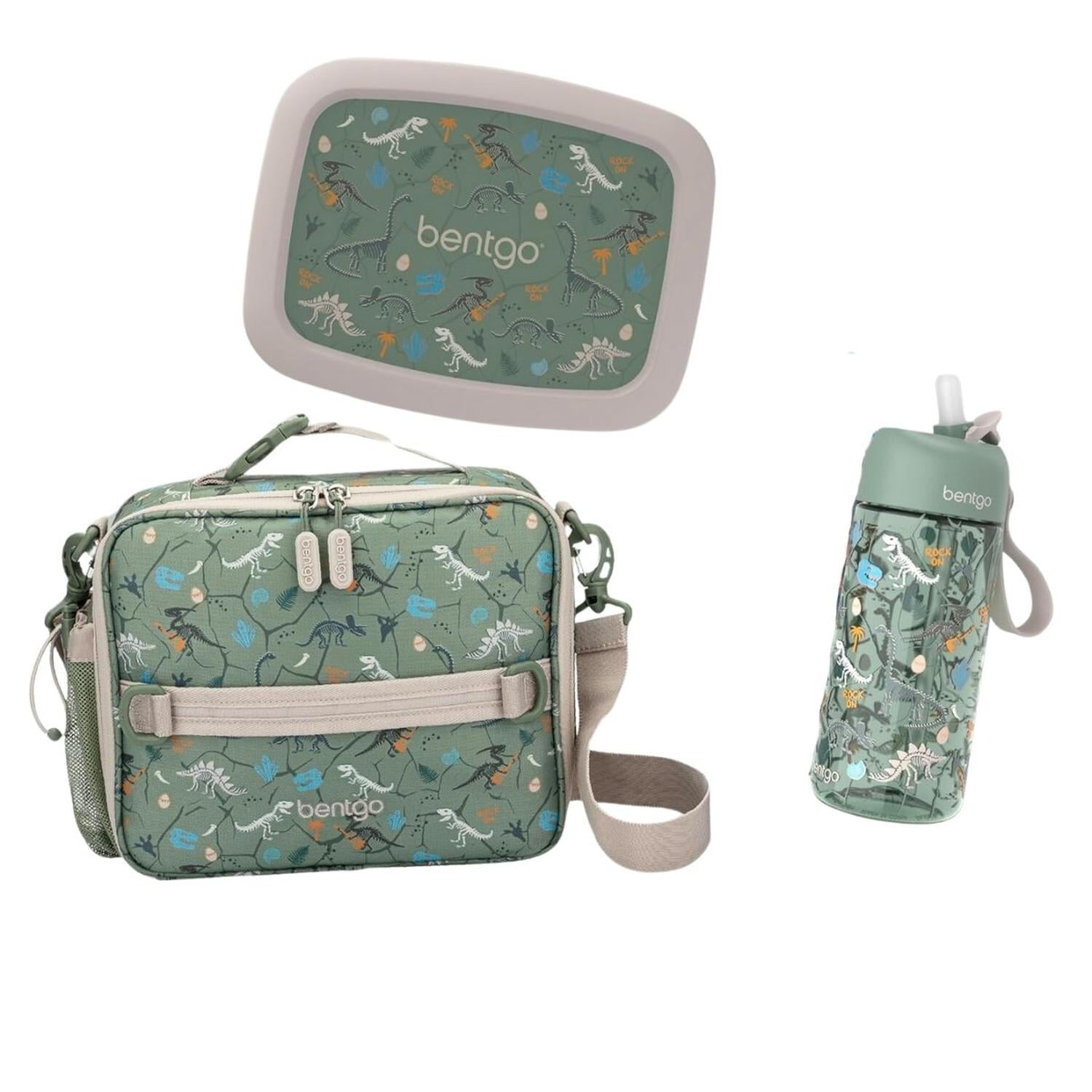 SET BENTGO LONCHERA, PORTA LONCHERA Y TOMATODO - DINO FOSILES - 1