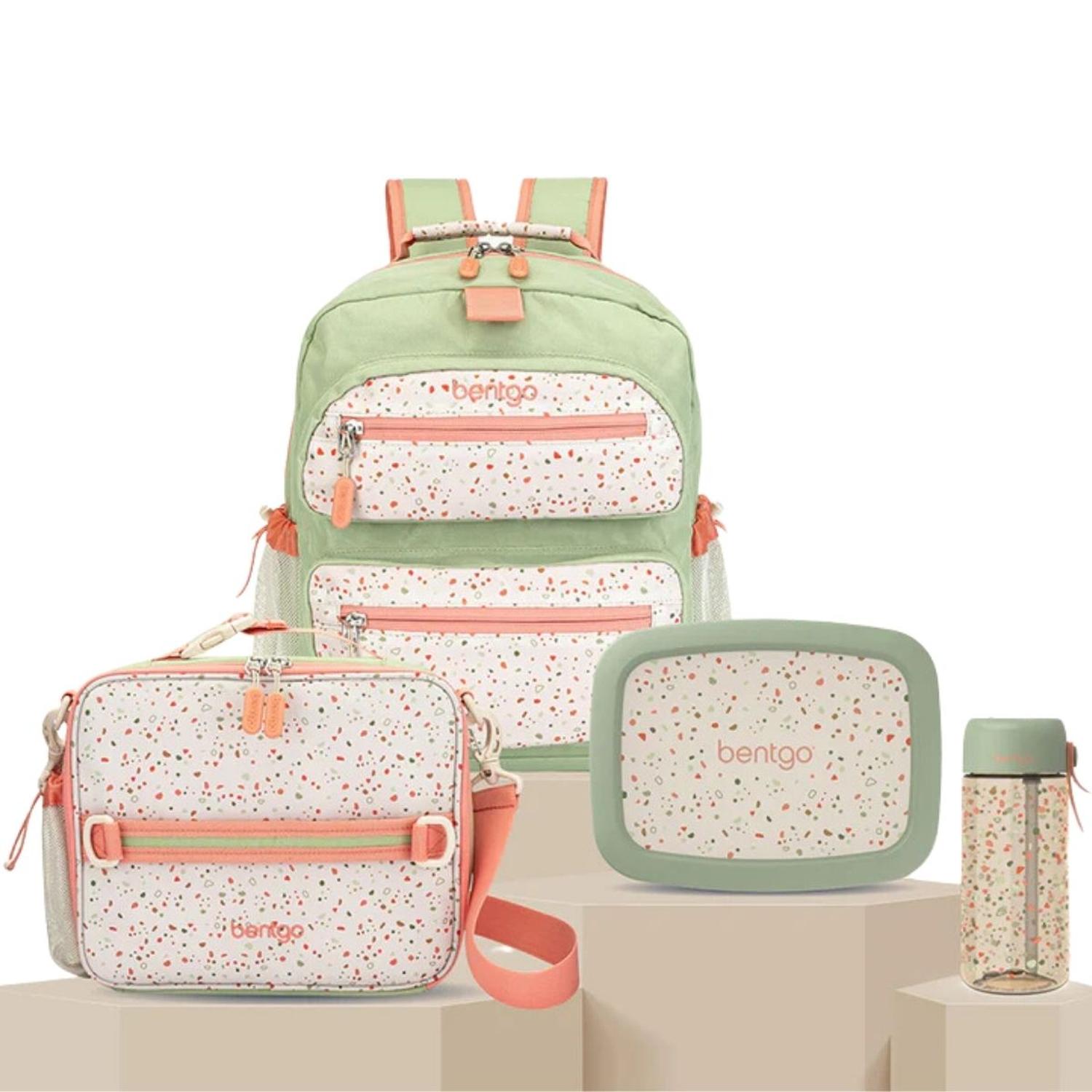 SET BENTGO MOCHILA ESCOLAR, LONCHERA, PORTA LONCHERA Y TOMATODO WHIMSY Y WONDER - GEO SPECKLE - 1