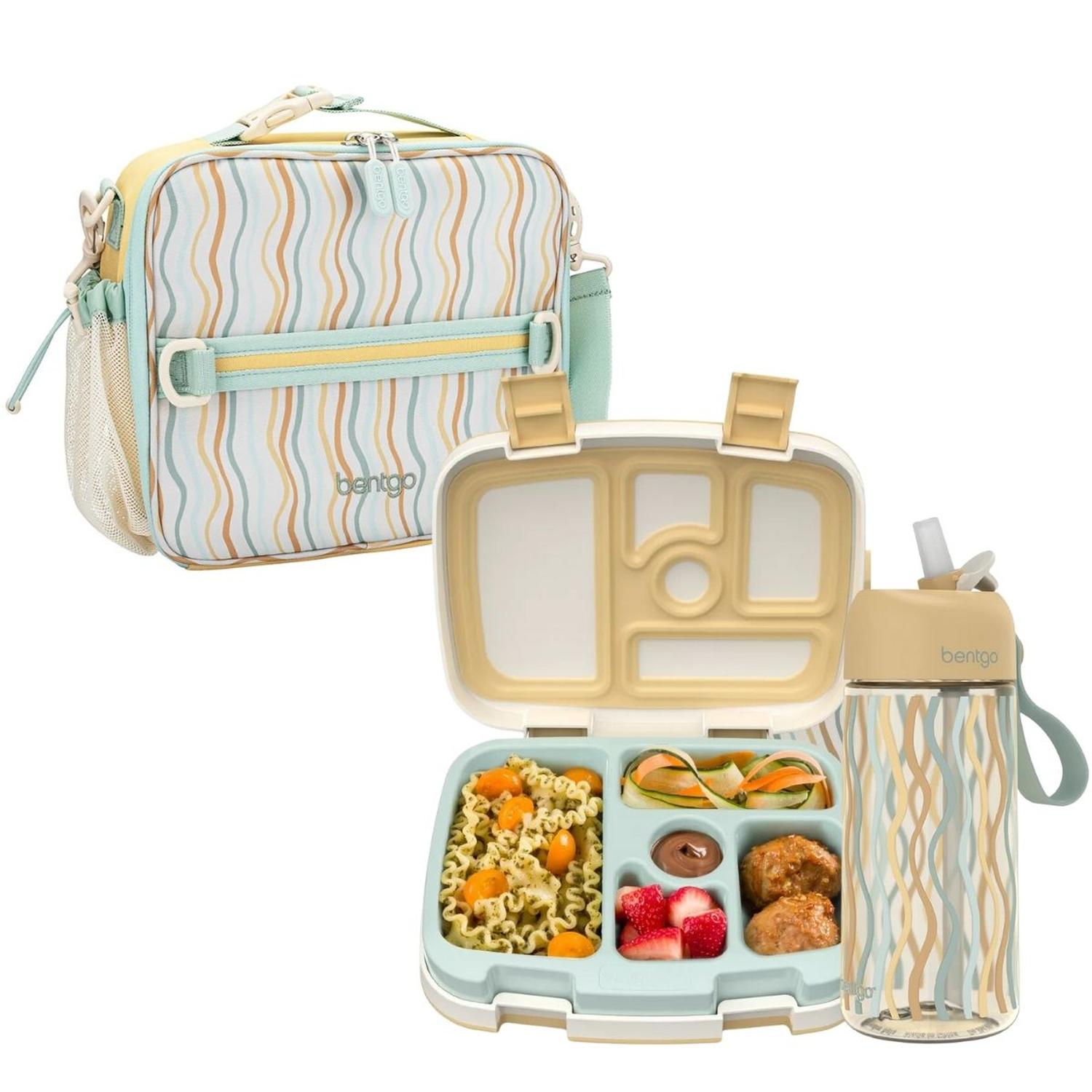 SET BENTGO LONCHERA, PORTA LONCHERA Y TOMATODO WHIMSY Y WONDER - WAVY - 1