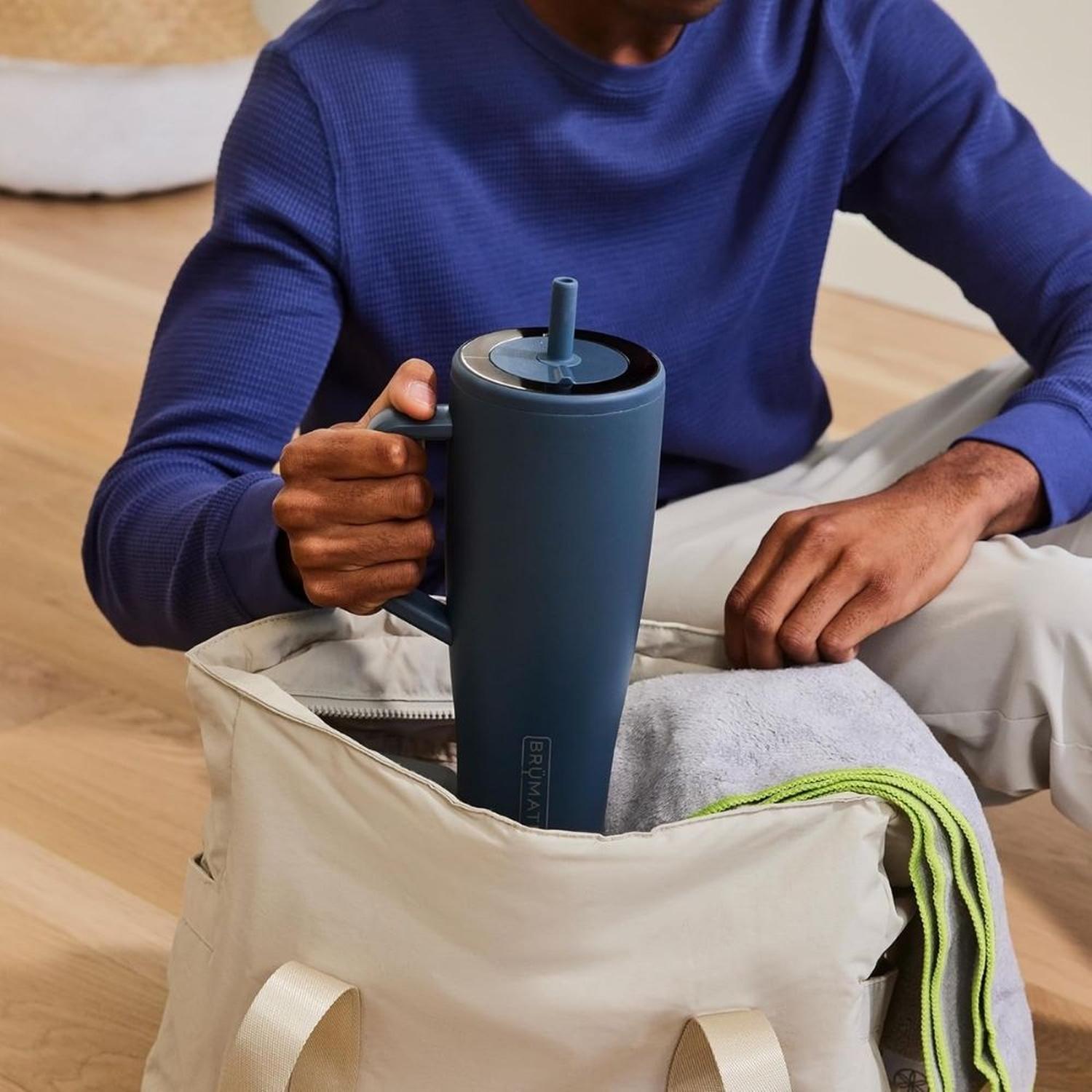 TUMBLER VASO AISLADO BRUMATE ERA A PRUEBA DE FUGAS CON TAPA Y PAJILLA 40 OZ - ROSA - 9